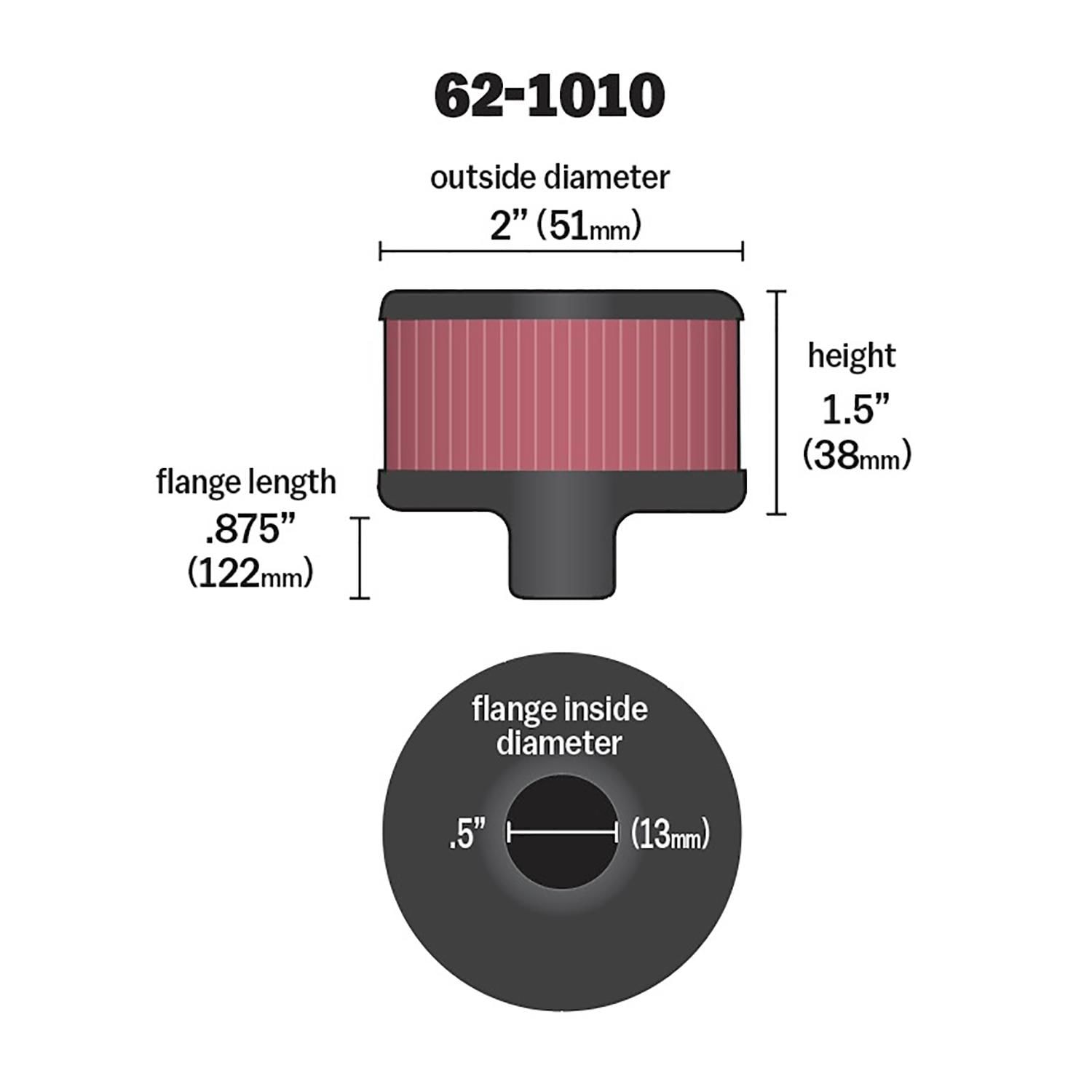 K&N 621010 Performance Breather Filter