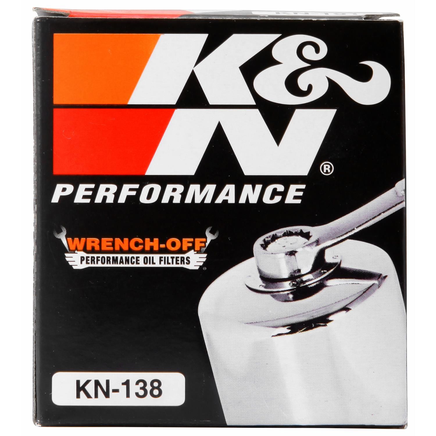 K N Performance Powersports Chrome Spin On Oil Filter