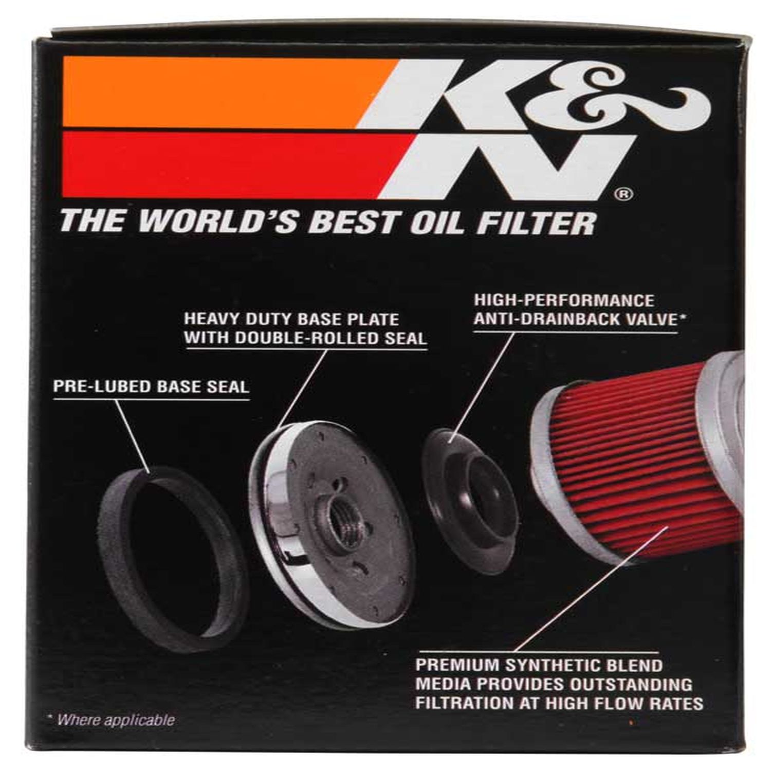 K&N KN171B Performance Powersports SpinOn Canister Oil Filter