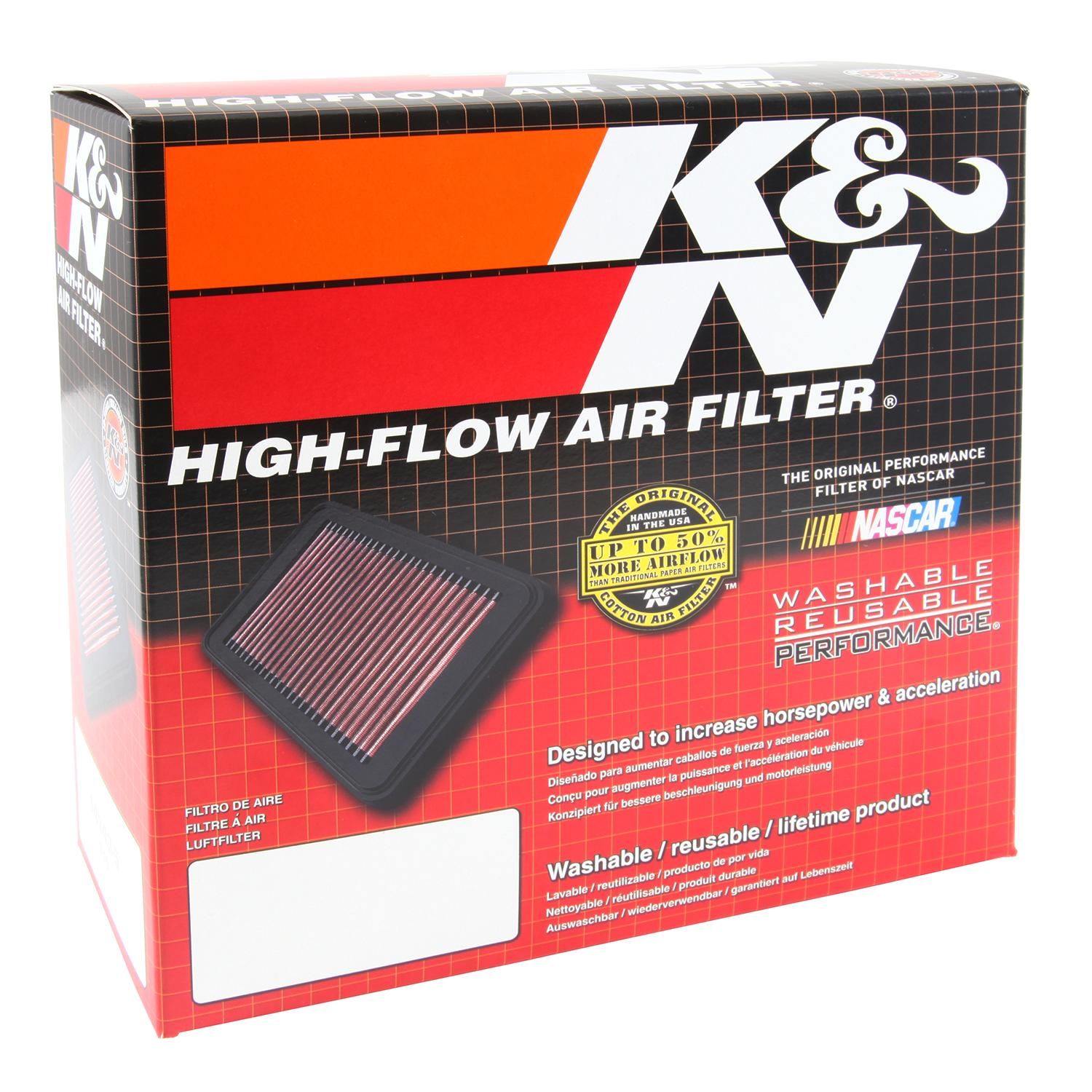 K&N Motorluftfilter SU-1409 - Waschbar, Wiederverwendbar, Hochleistungs-Filter Für Bessere Motorleistung