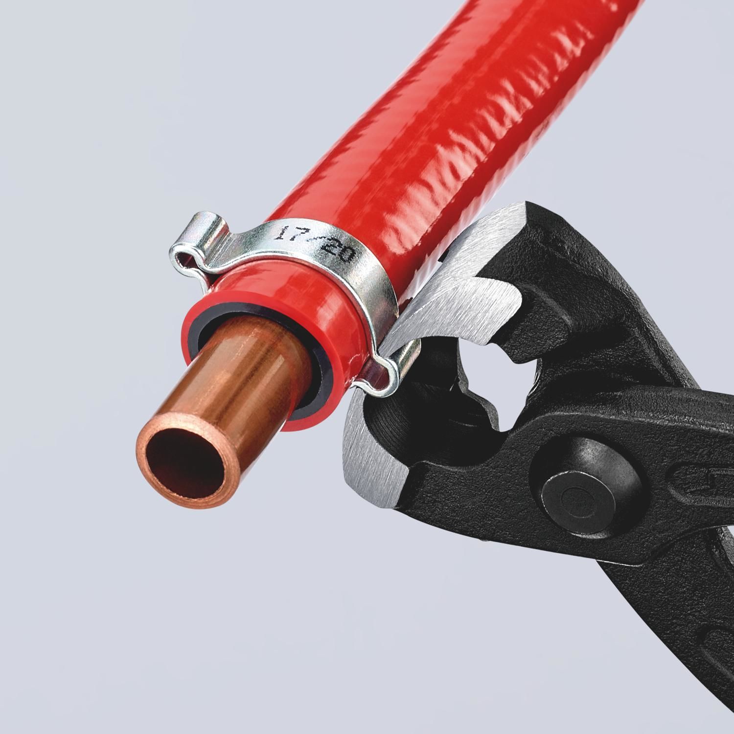 KNIPEX 8 3/8in Ear Clamp Pliers with Front Side Jaws