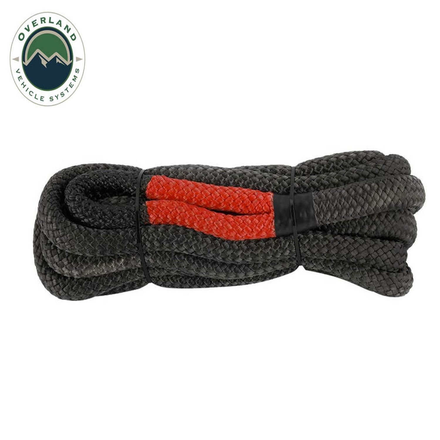 Overland Vehicle Systems 1in x 30in 30,000lbs Nylon Black with Red On ...