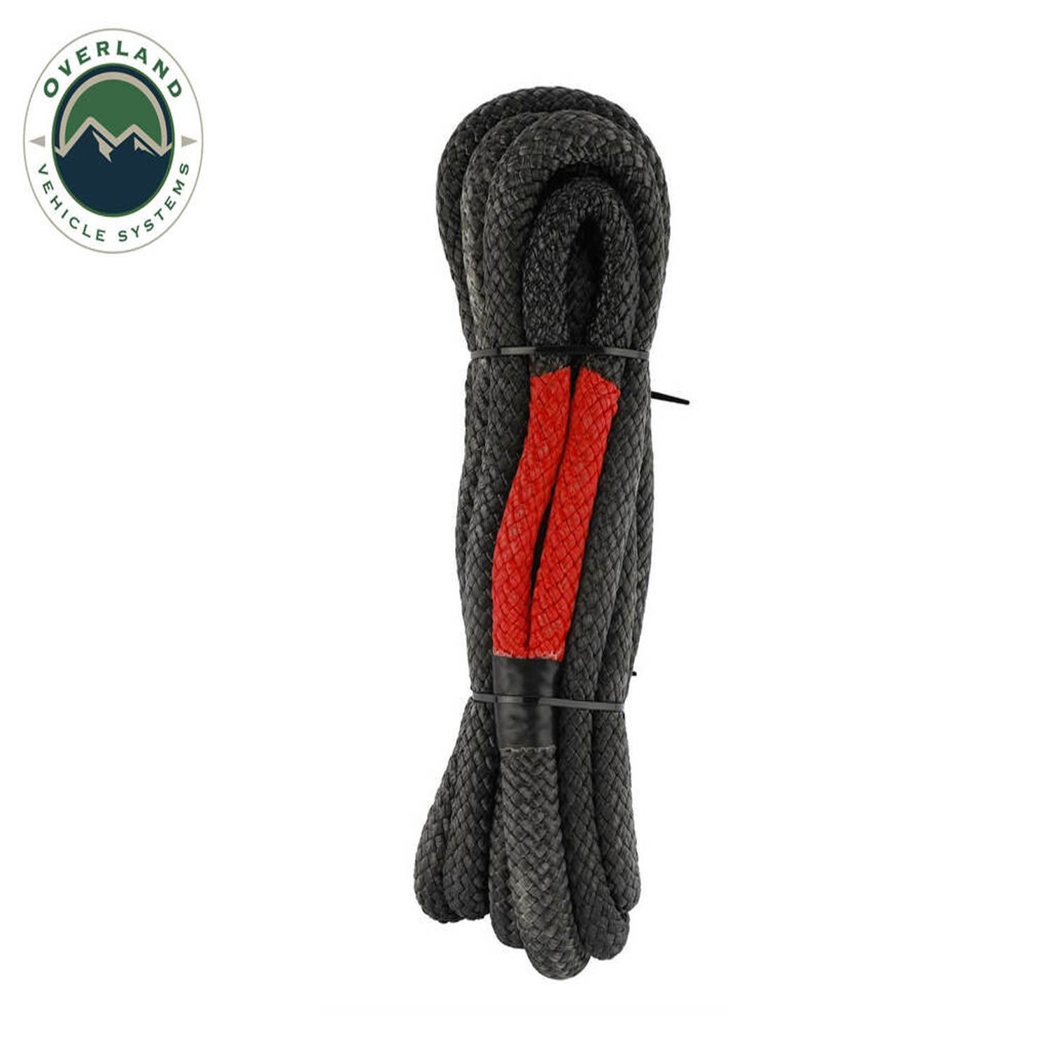 Overland Vehicle Systems 1in x 30in 30,000lbs Nylon Black with Red On ...