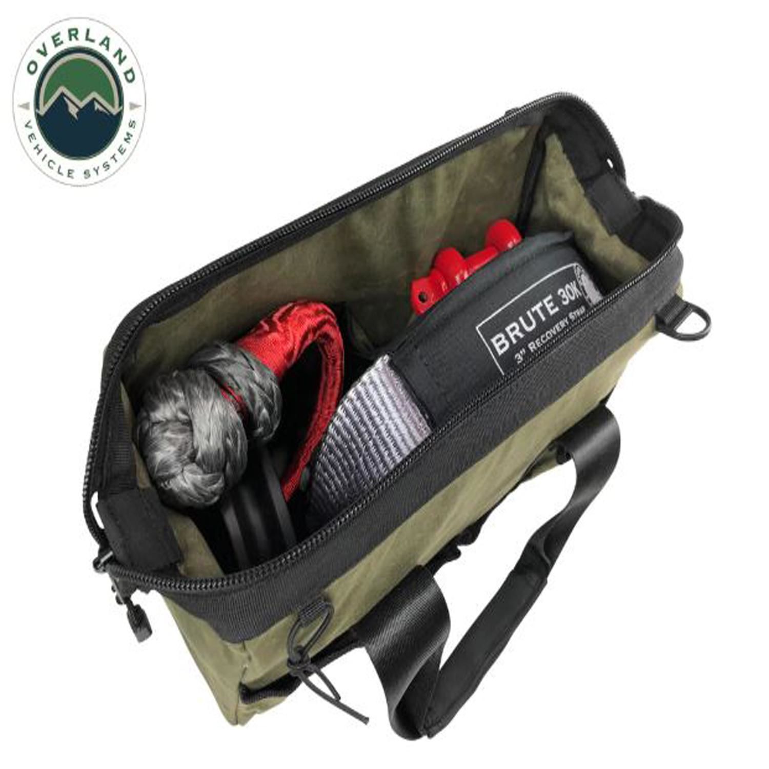 Overland Vehicle Systems 8in Length X 8in Width x 3in Height Wrap Style, 3 Pockets, without Logo, Canvas