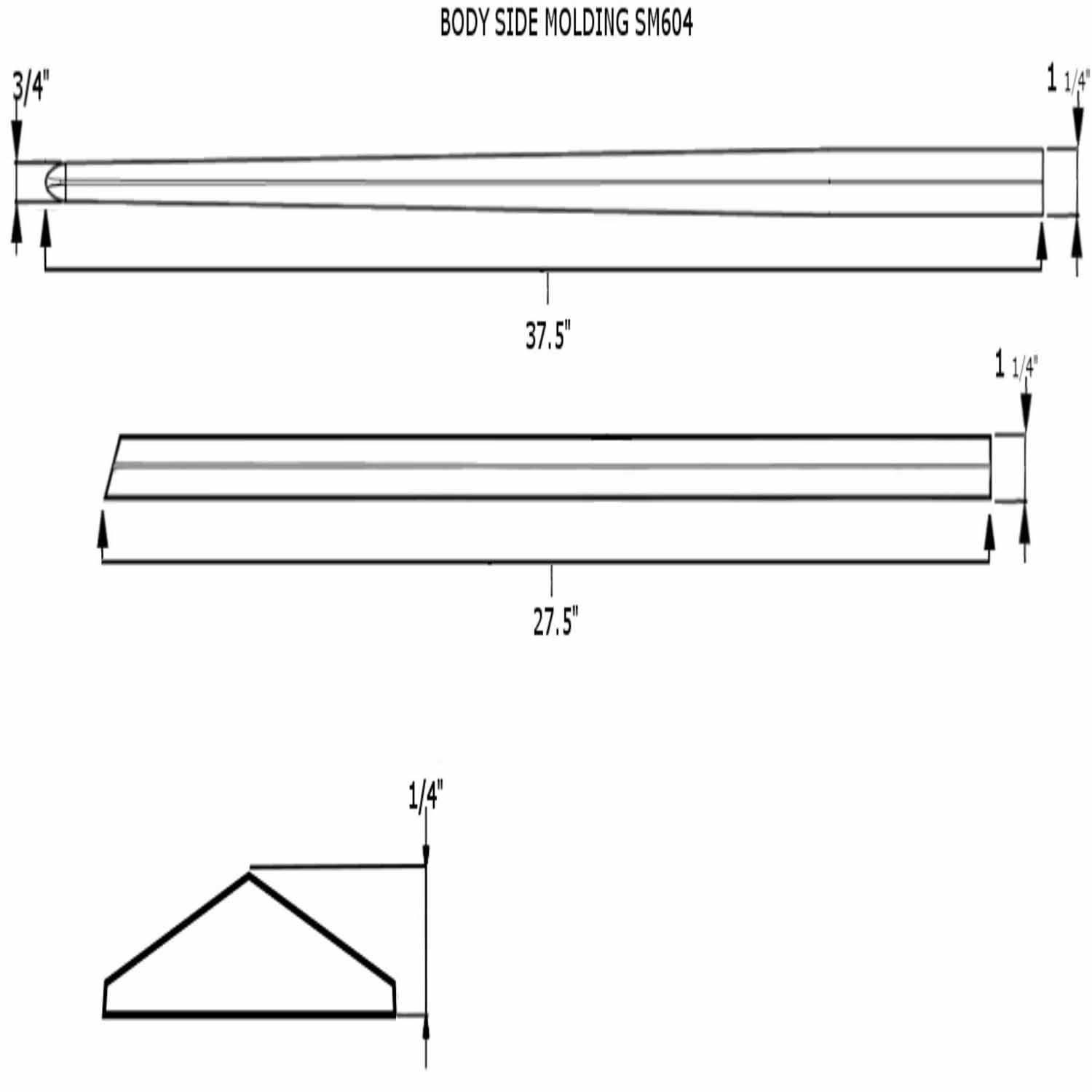 Coast To Coast Side Body Panel Molding CCISM604