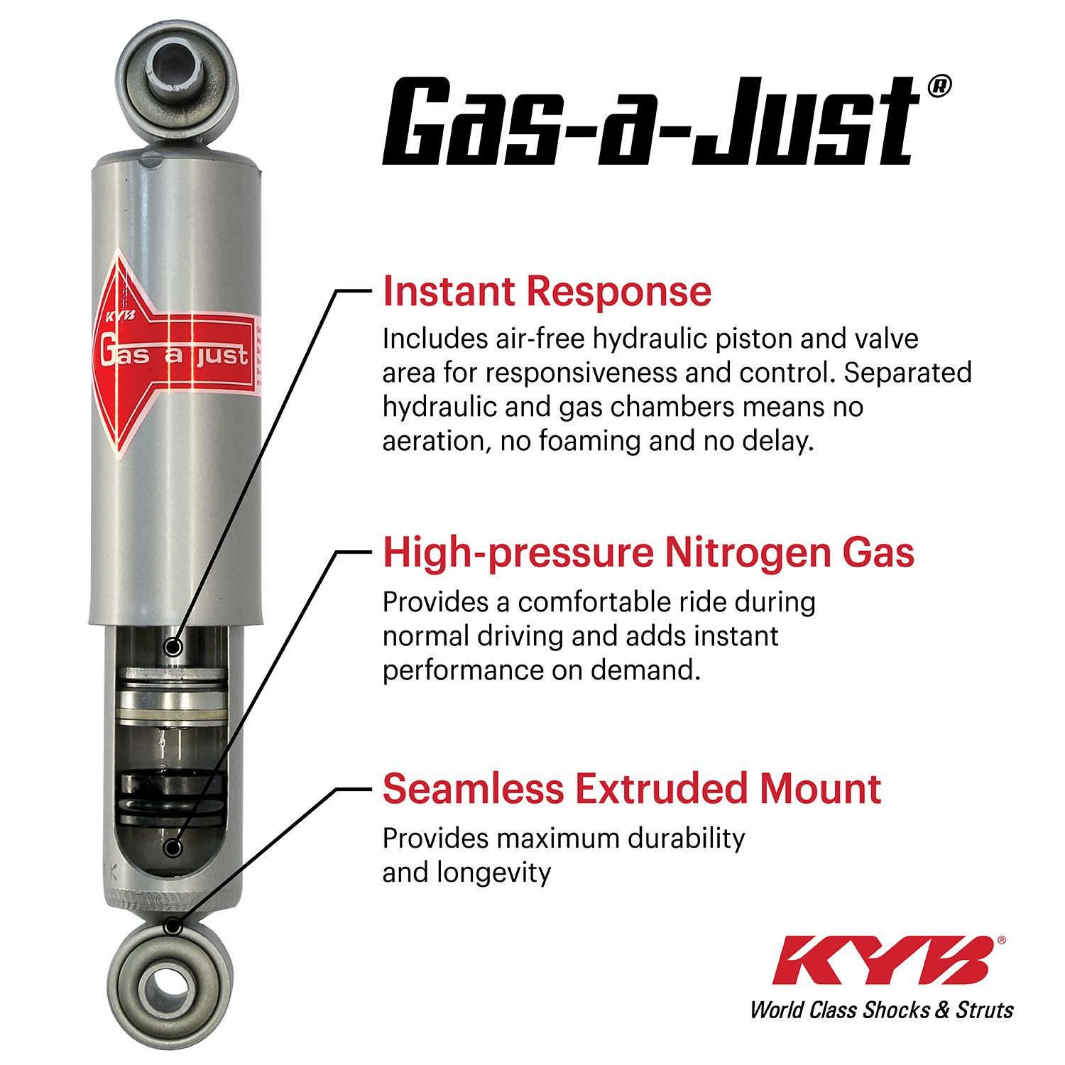 KYB Gas-a-Just Shock Absorber 5530000