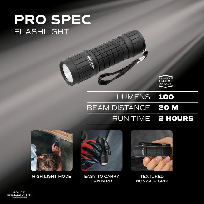 Police Security ProSpec 100 Lumen LED Flashlight