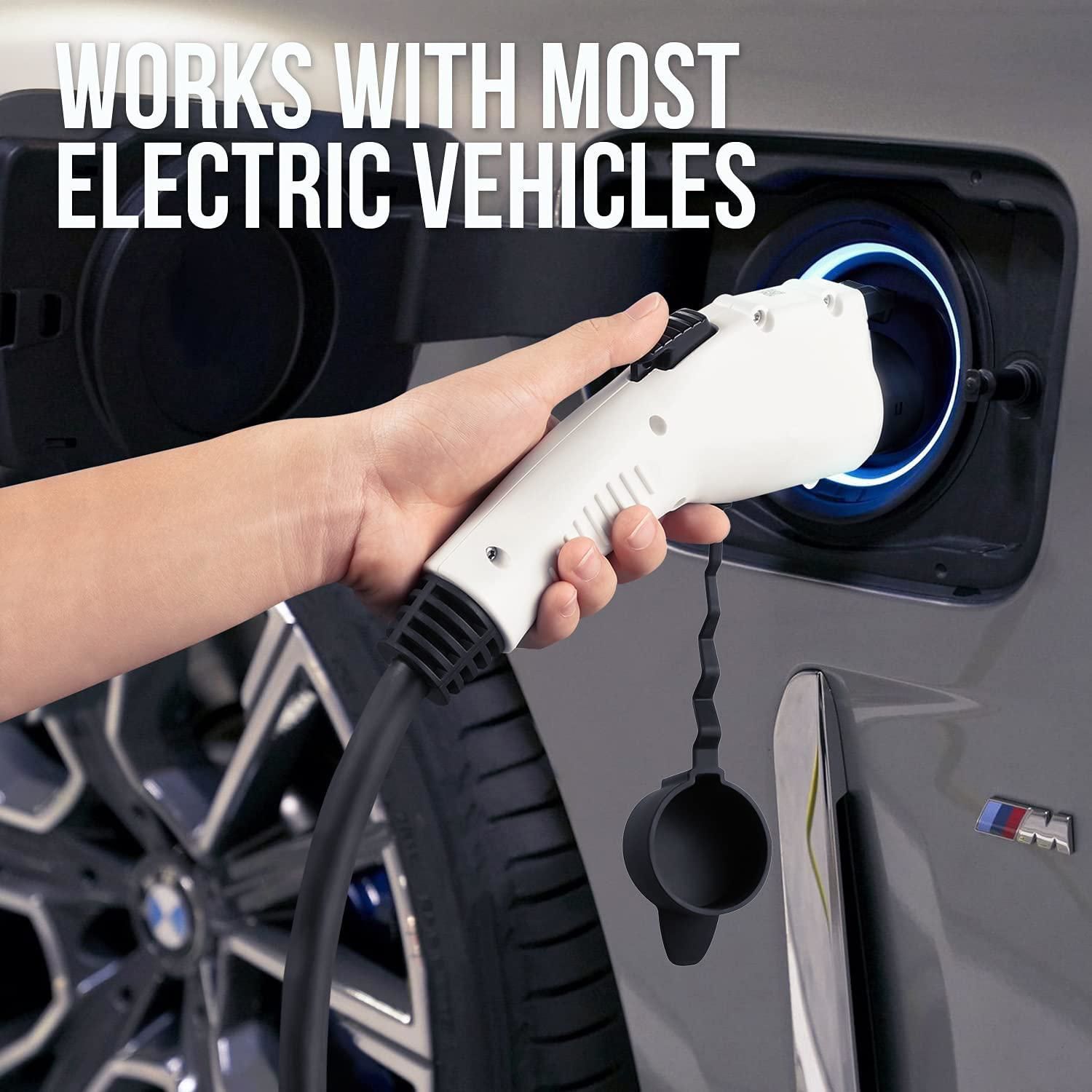 Lectron 240 Volt 16 Amps Level 2 Electric Vehicle Charger with 21ft Extension Cord J1772 Cable and NEMA 10-30 Plug