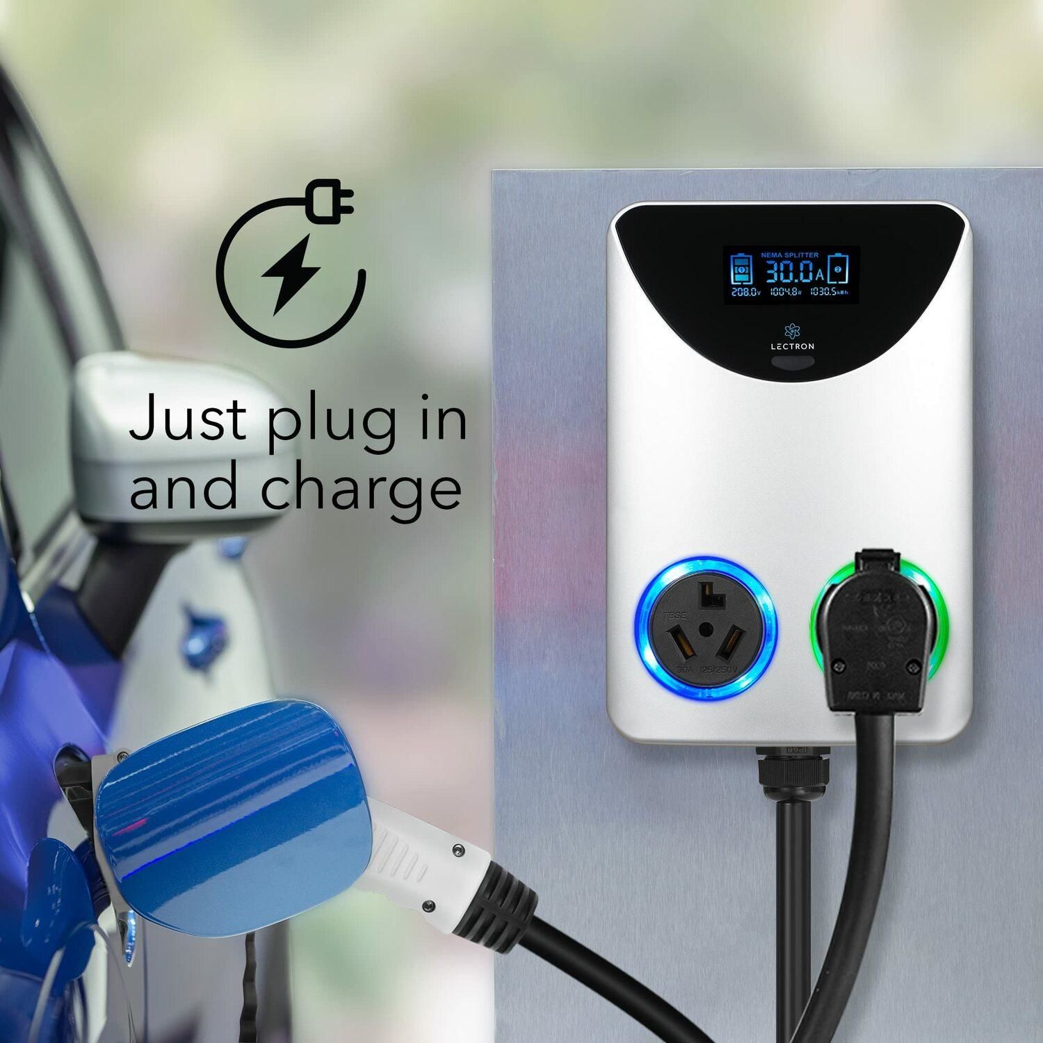Lectron EV Charger Socket Splitter for NEMA 1030 to NEMA 1030/1030