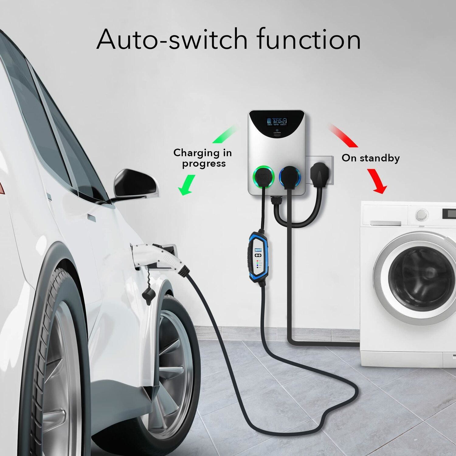 Lectron EV Charger Socket Splitter for NEMA 1450 to NEMA 1450/1450