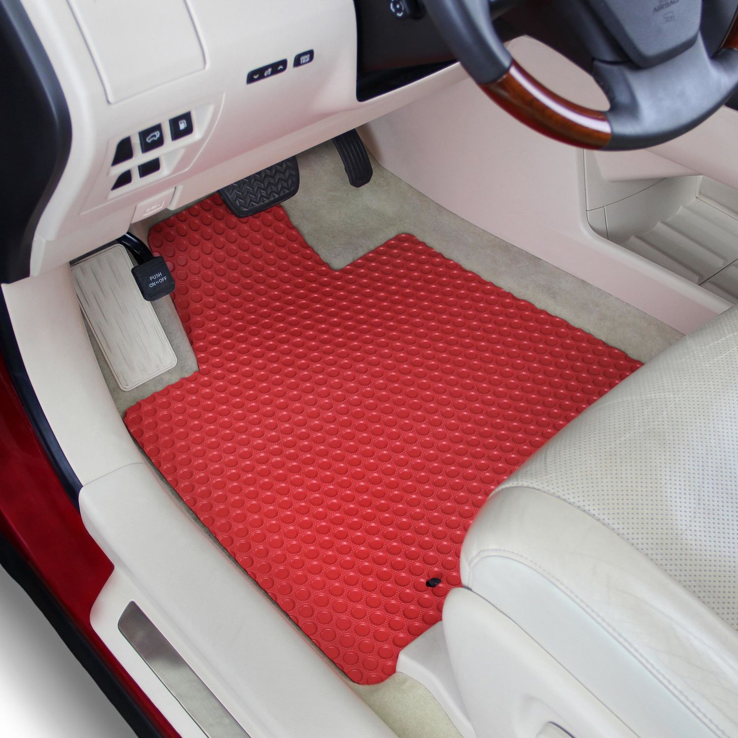 ProElite Black Universal 1 Piece Front Classic Rubber Floor Mat at AutoZone