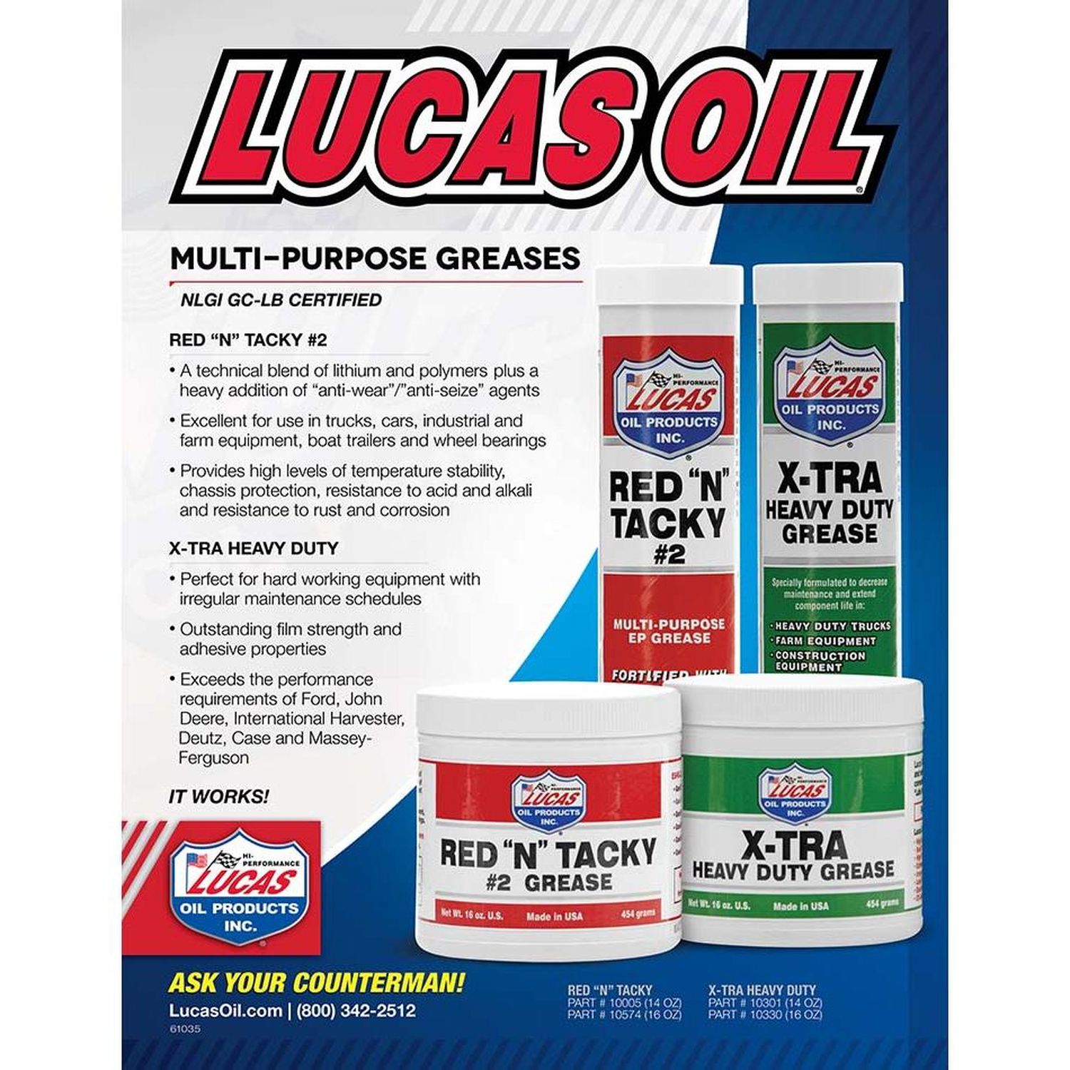 Lucas Oil 14 oz. Red 'n' Tacky Grease