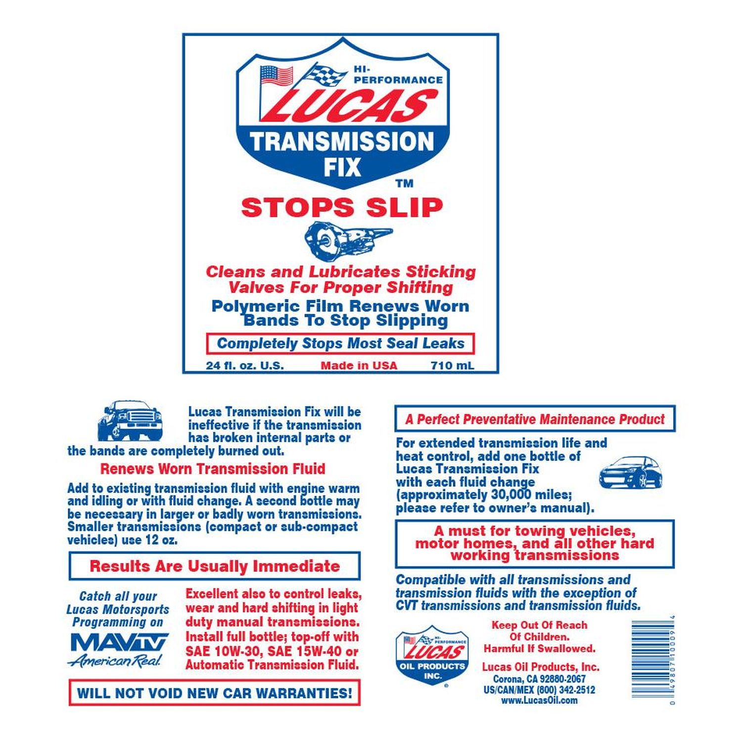 Lucas Oil Products Trans Fix 24oz