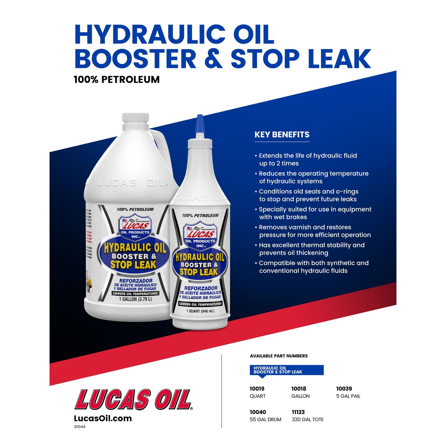 Lucas Oil Products Hydraulic Oil Additive and Leak Sealant 10019