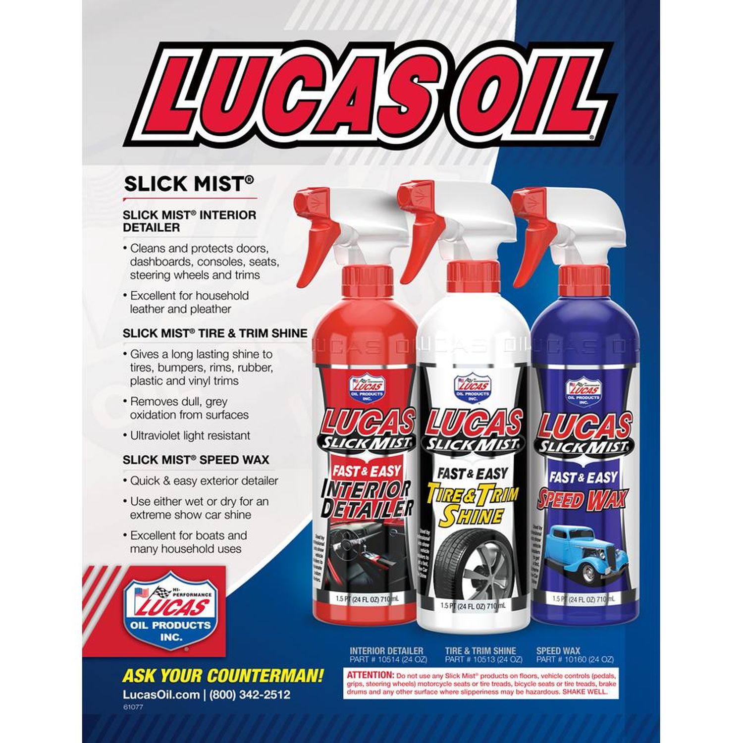 Lucas Oil Products Slick Mist Speed Wax Spray 24oz