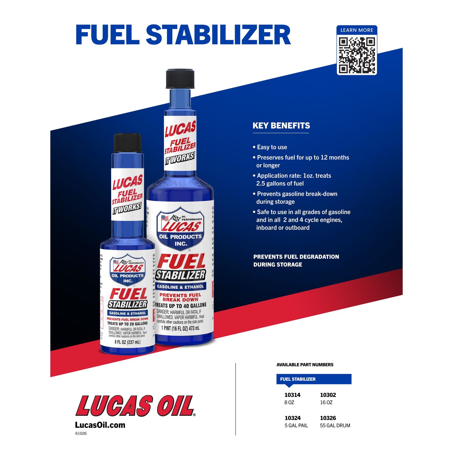 Lucas Oil Products Fuel Stabilizer 16oz