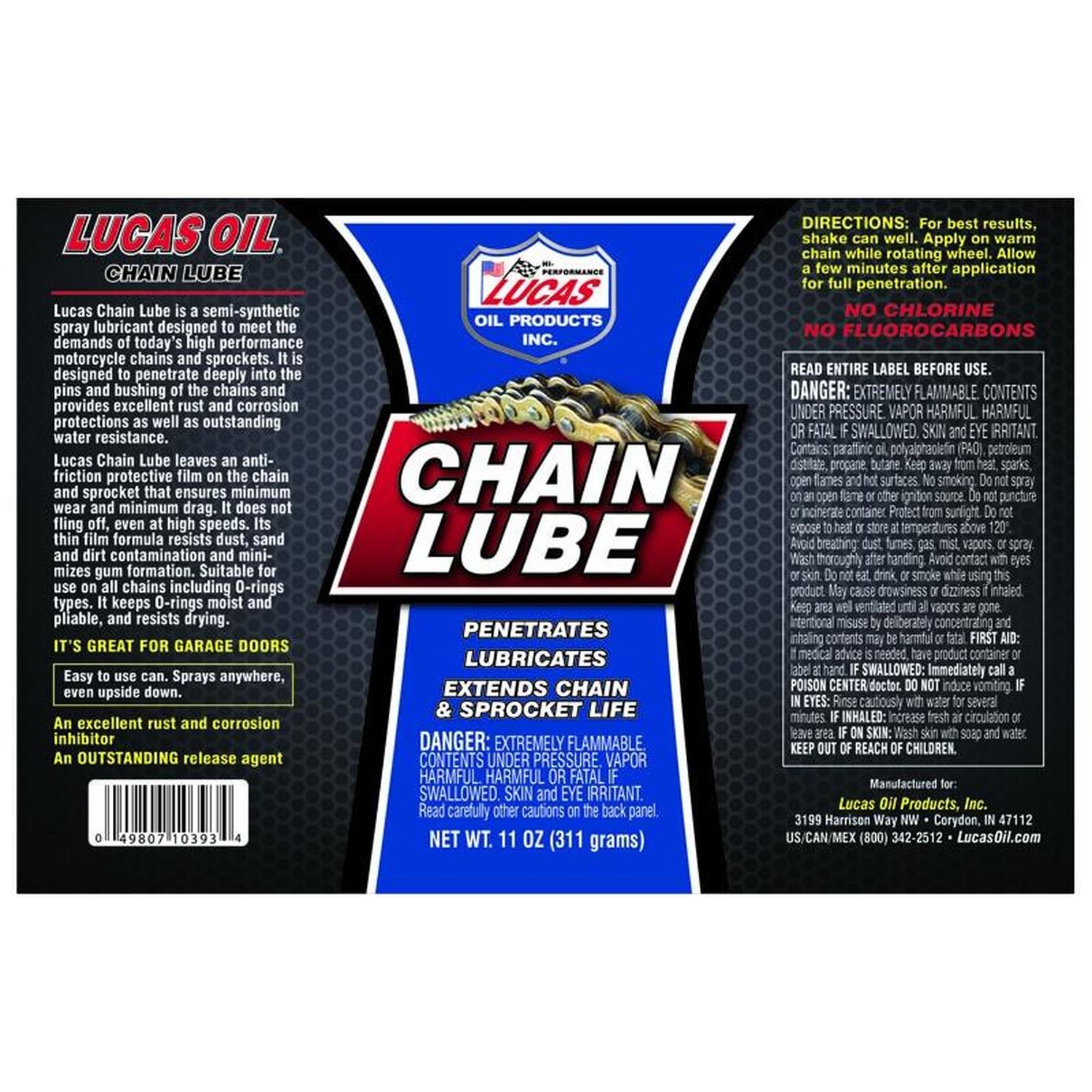 Lucas Oil Products Semi Synthetic Spray Chain Lubricant