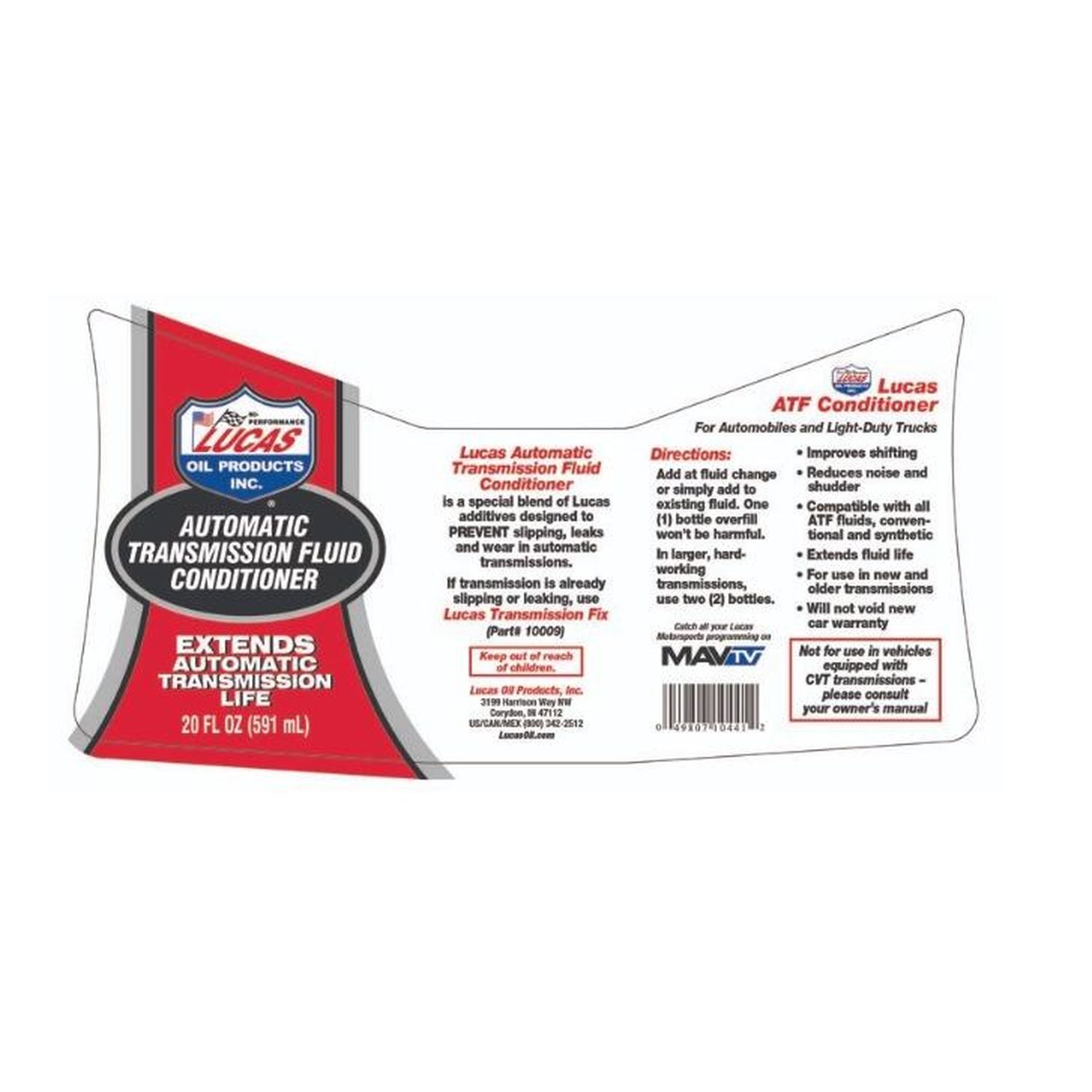 Lucas Oil Products Automatic Transmission Fluid Conditioner 20oz