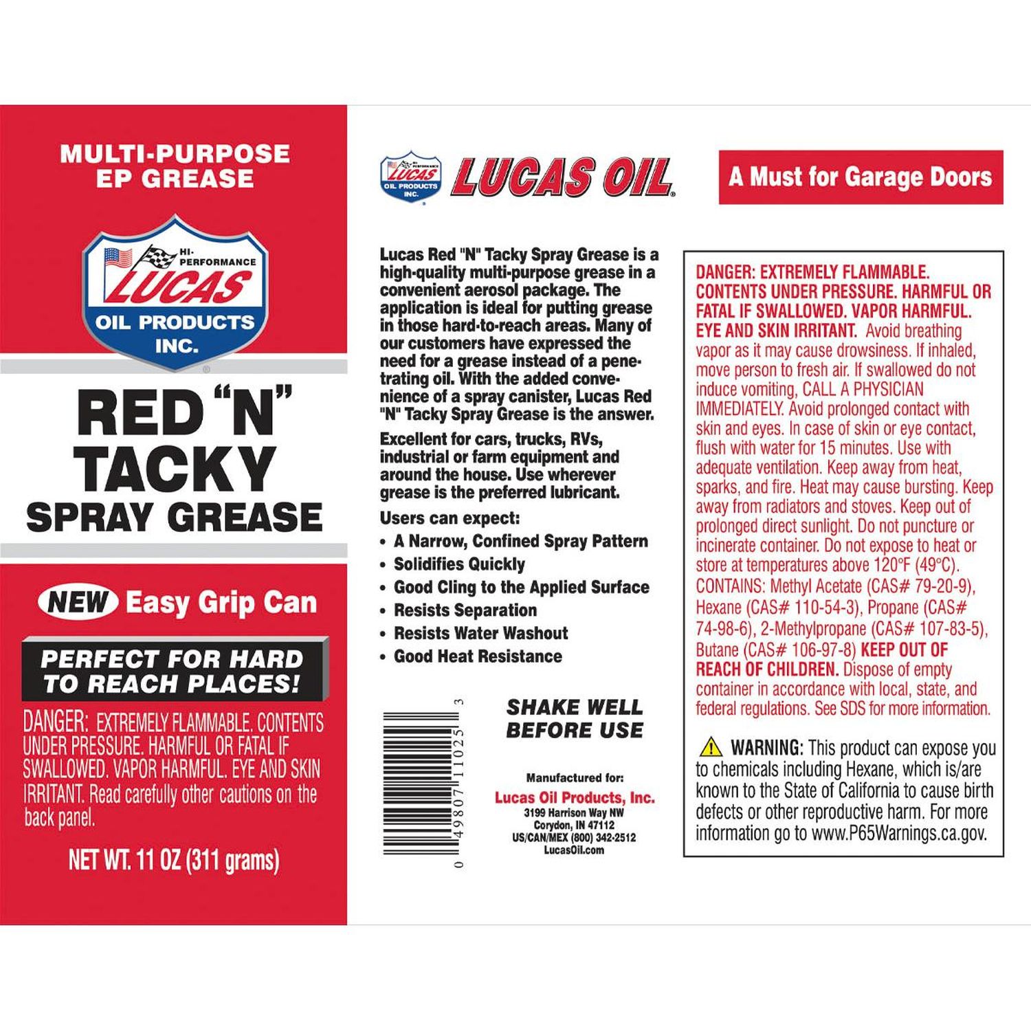 Lucas Oil 051-500 Red N Tacky Aerosol Spray, Twelve 11 oz. cans -  Spraywell