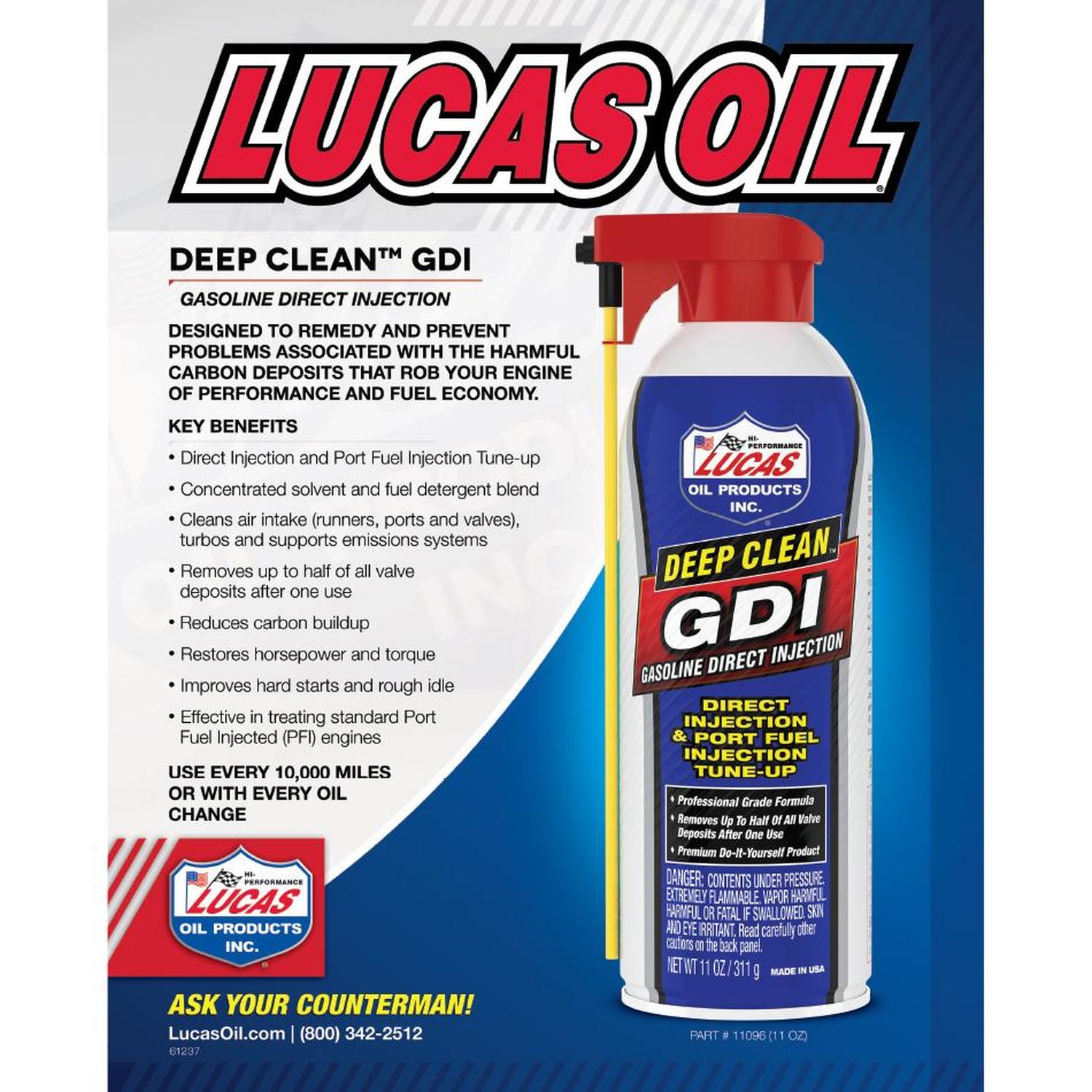Lucas Oil Products Deep Clean GDI Cleaner 11oz
