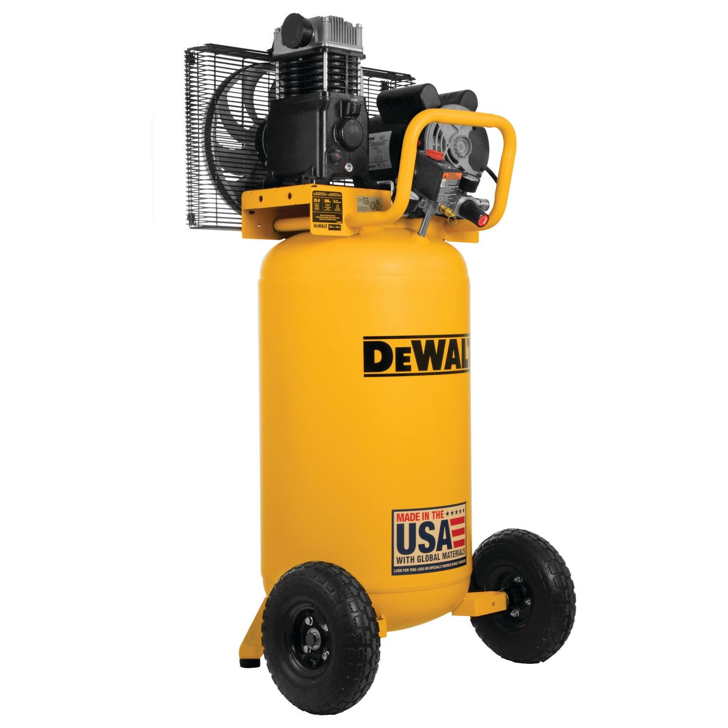 Dewalt 200 PSI Oil Lubed Belt Drive Portable Vertical Air Compressor 25gal