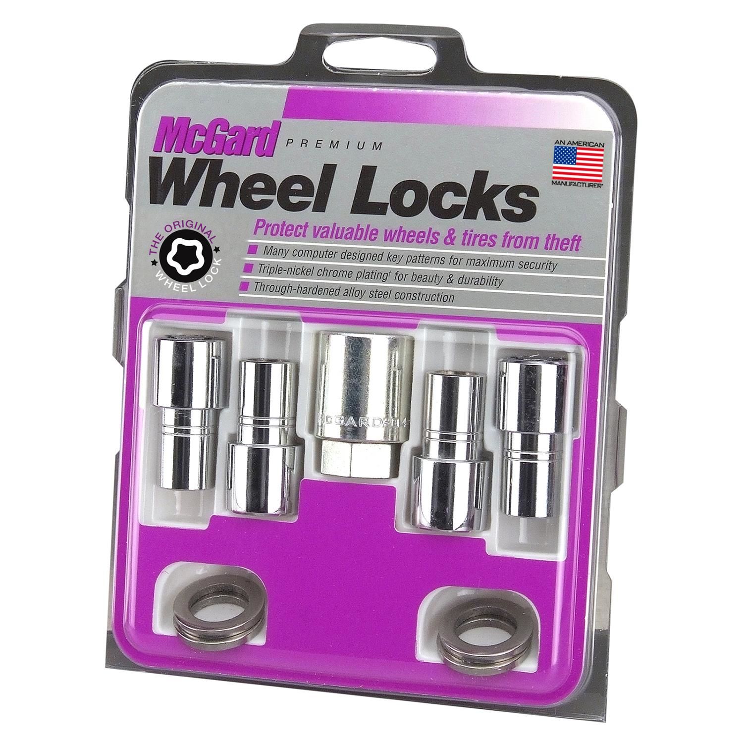 McGard 22140 1/2 20in Thread Shank Wheel Lock Set 4 Piece