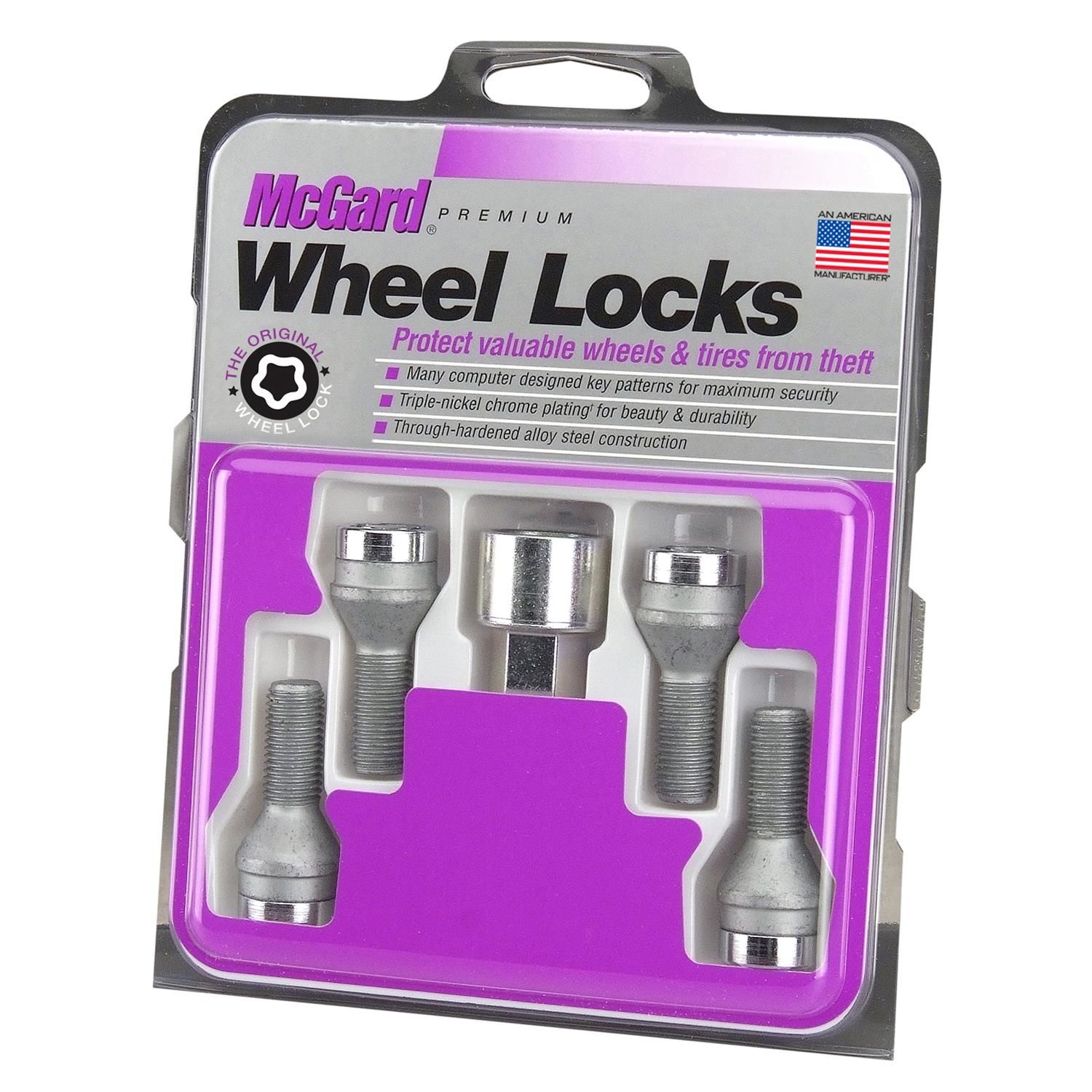 Black Cone Seat Wheel Lock Set (M12 x 1.5 Thread Size) – Set