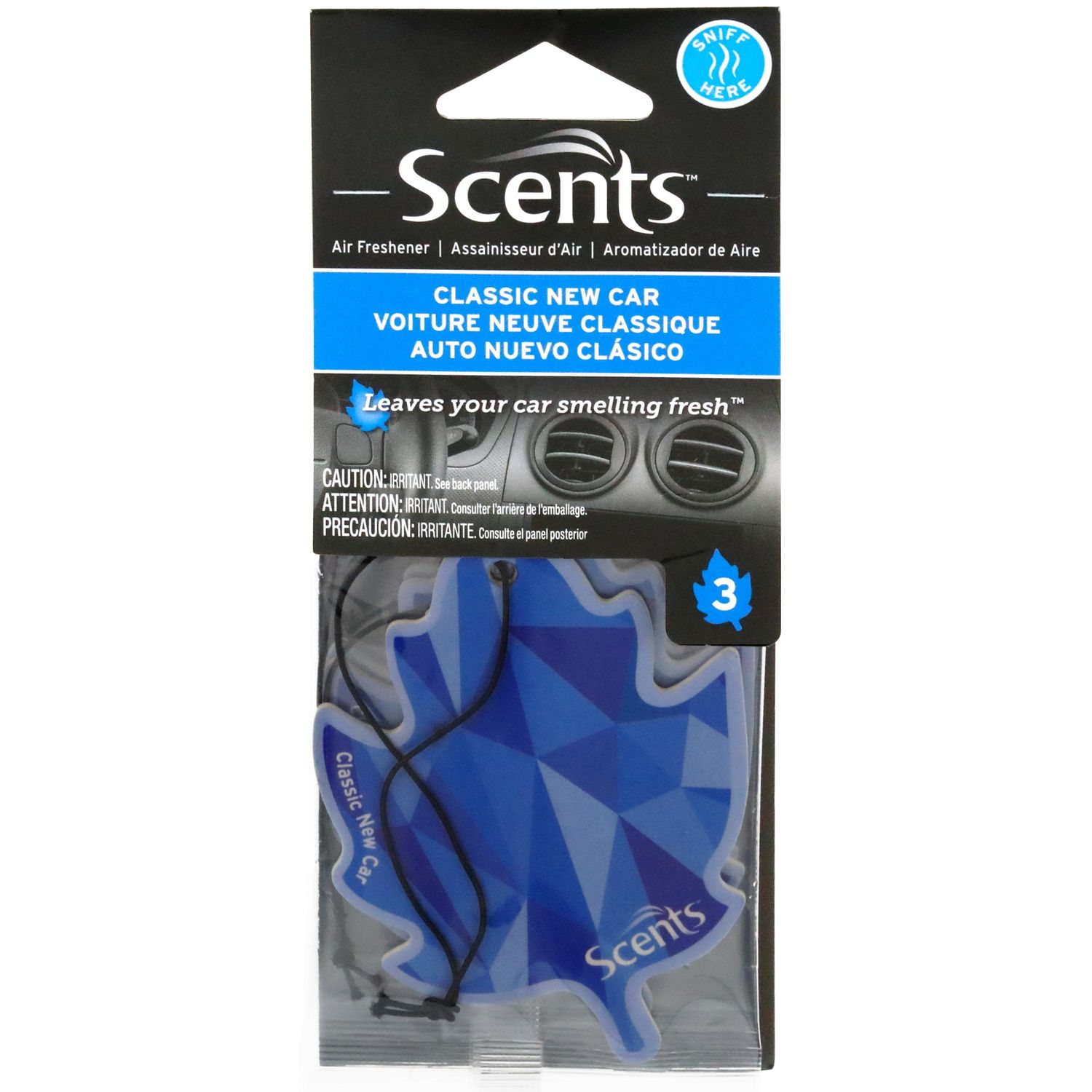 Scents Classic New Car Scent Air Freshener Hanging 3 Pack