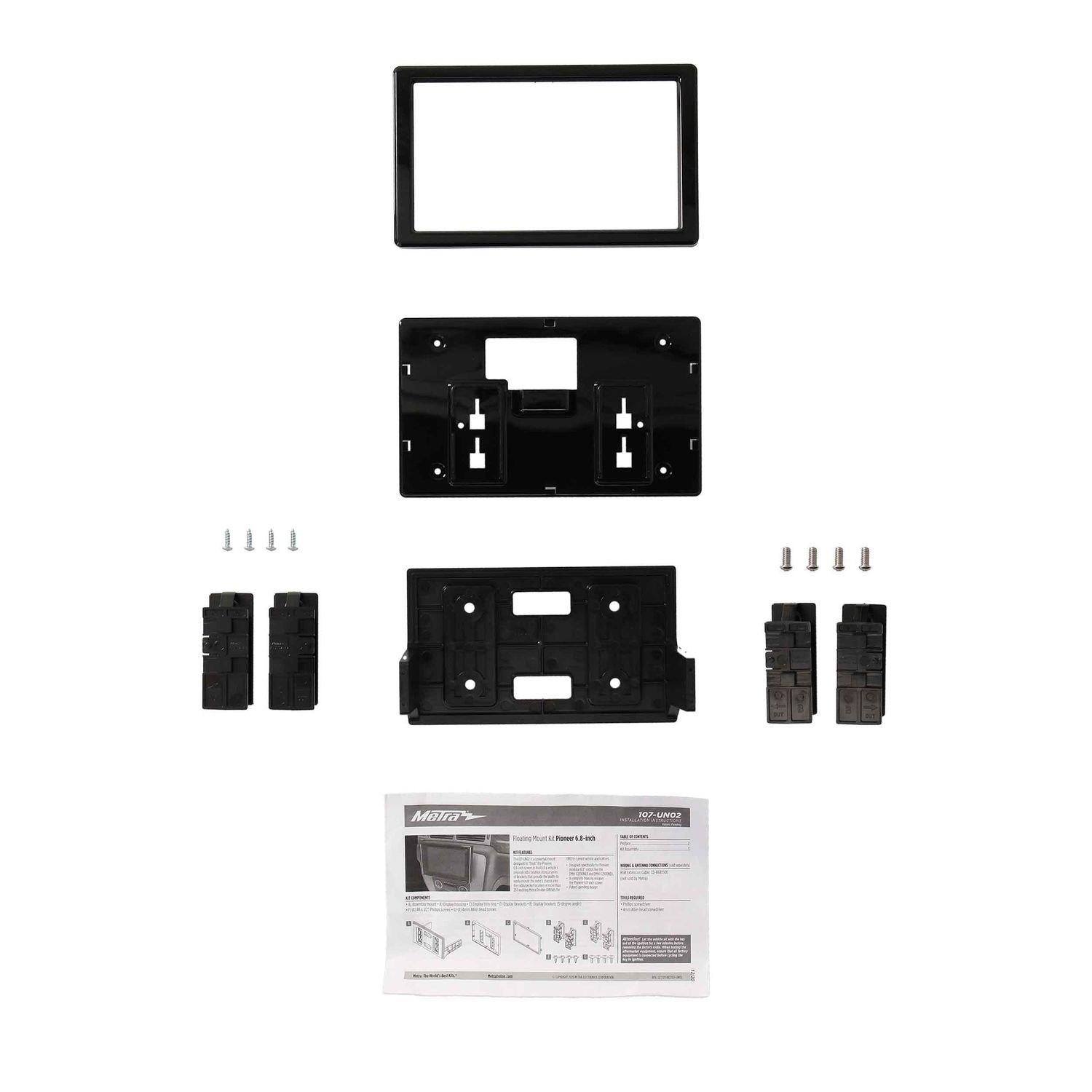 Metra 6.8in Universal Aftermarket Radio Installation Kit for Floating