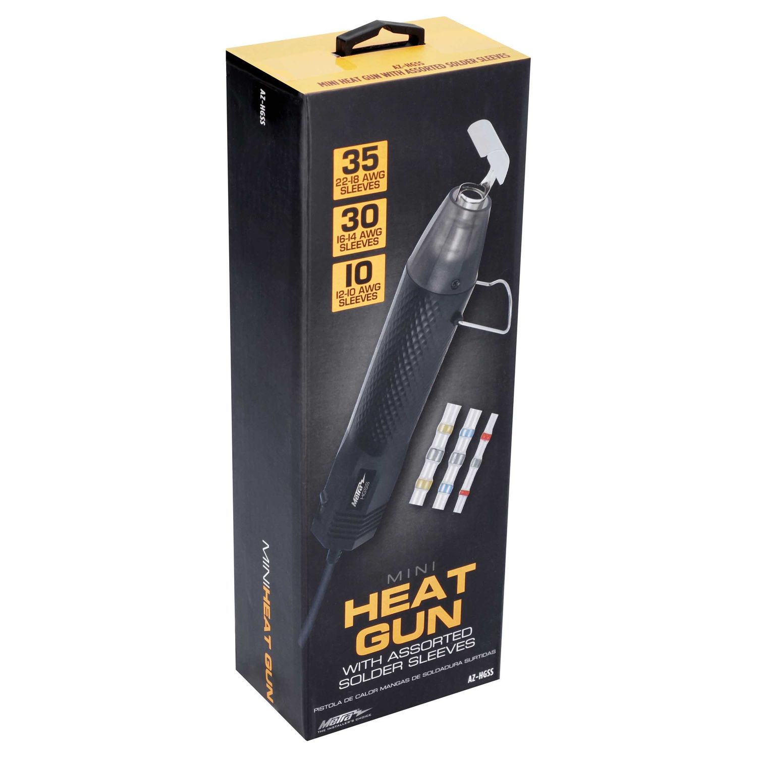 Metra Electronics 350 Watts Heat Gun with Assorted Solder Sleeves