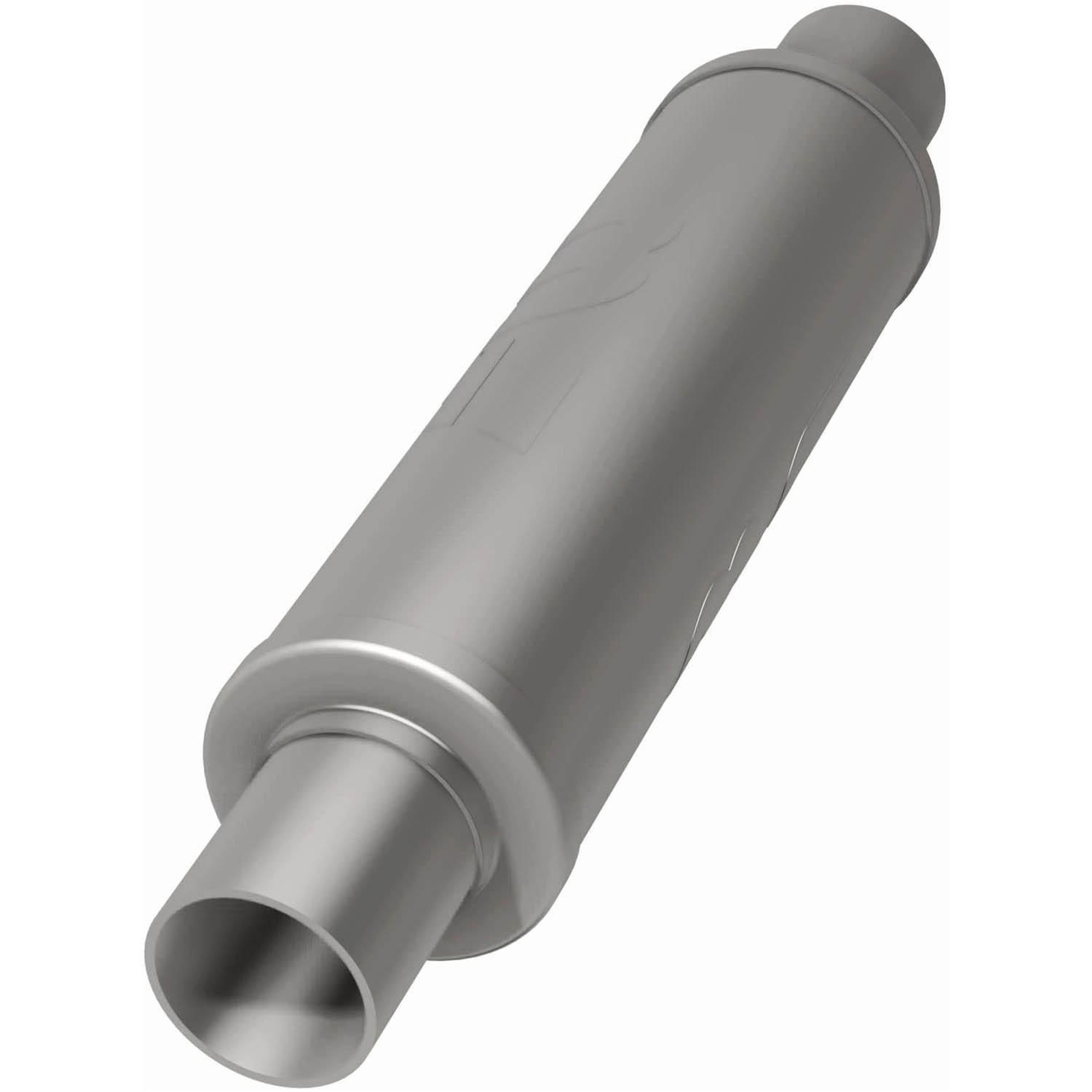 Magnaflow 12226 Satin Stainless Steel Muffler - 2.5 Inch Oval, Universal Fit, Straight-Through Design - View #9
