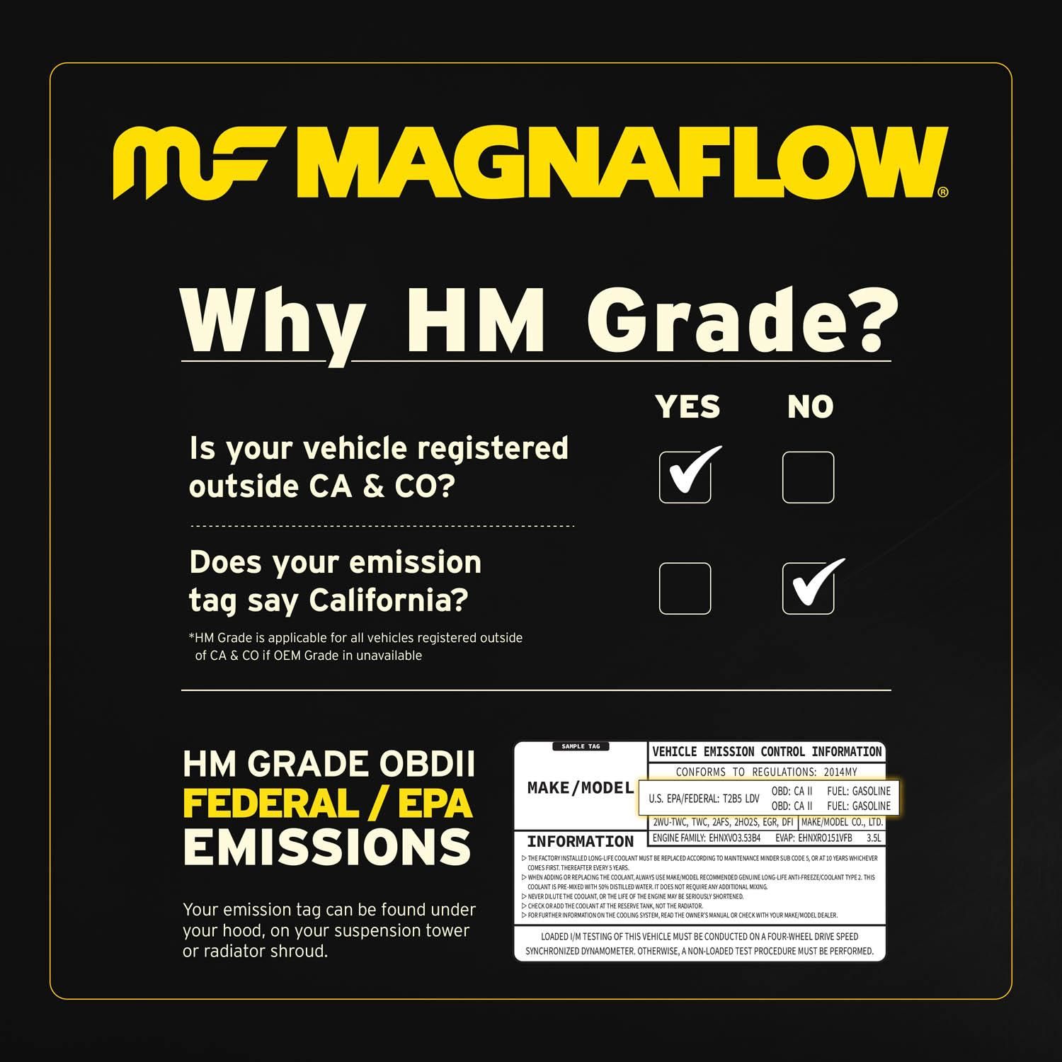 MagnaFlow HM Grade Federal EPA Compliant Direct Fit Catalytic Converter 93642