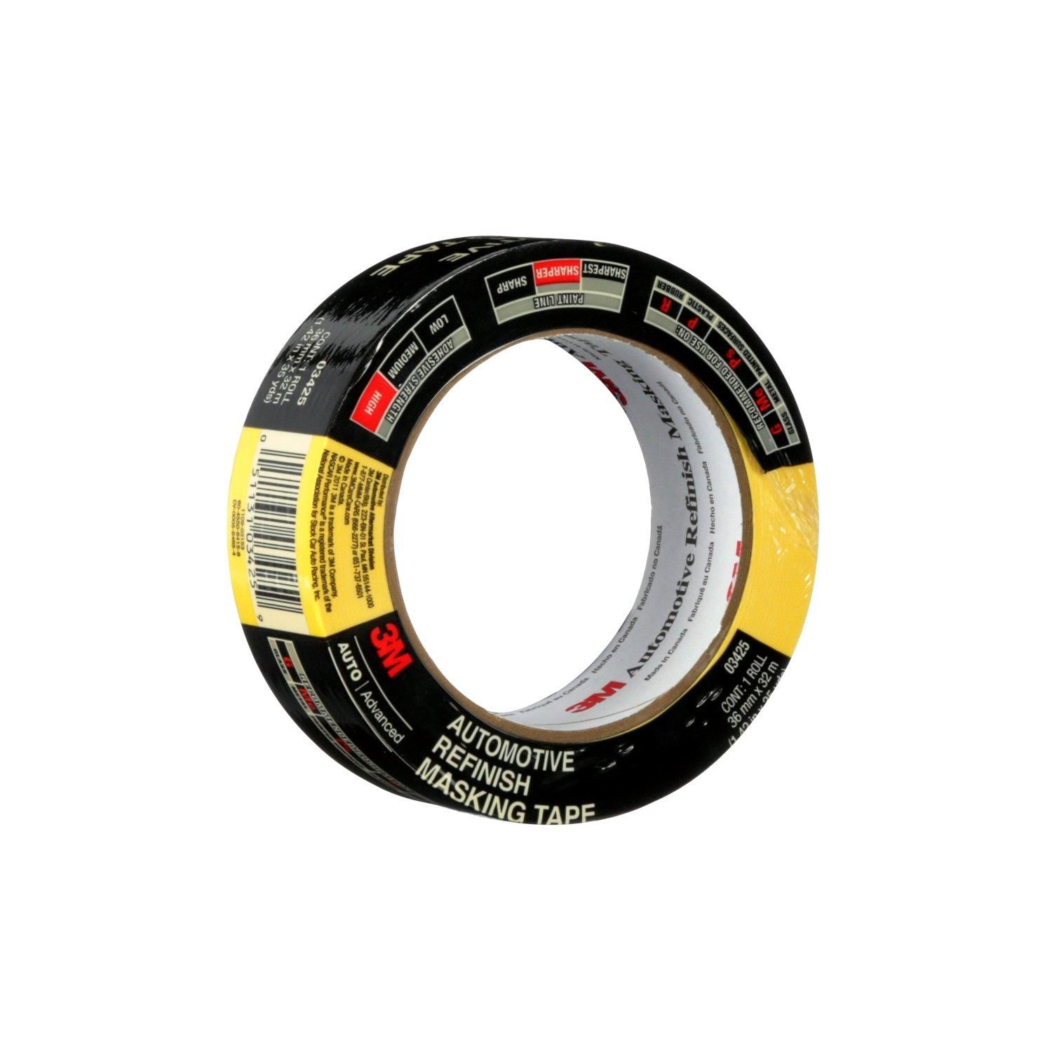 3M Yellow 36mm X 32m Auto Refinish Tape