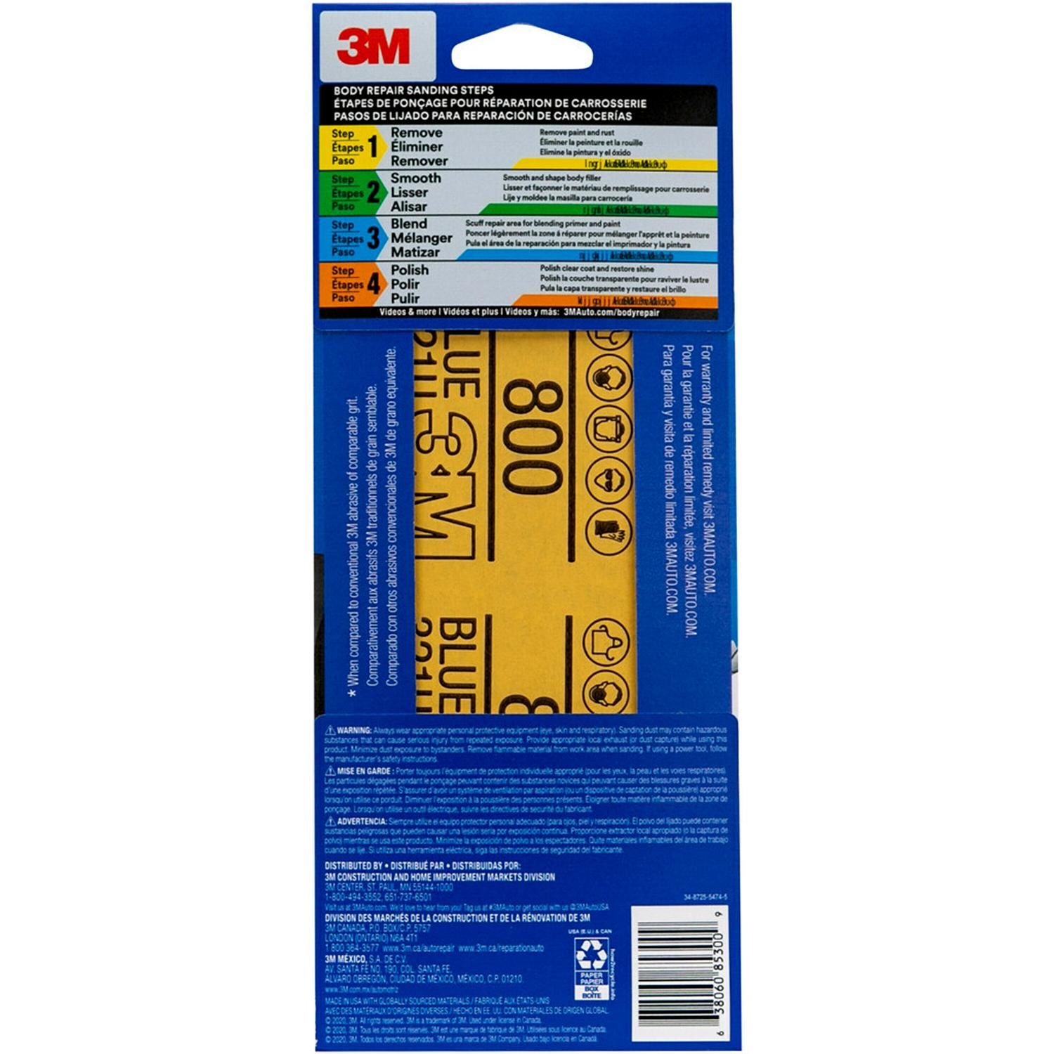 3M Emery Cloth Sandpaper Assorted Grit – 3.67 X 9 Inch Sheets, 3-Pack For Metal Sanding & Surface Prep
