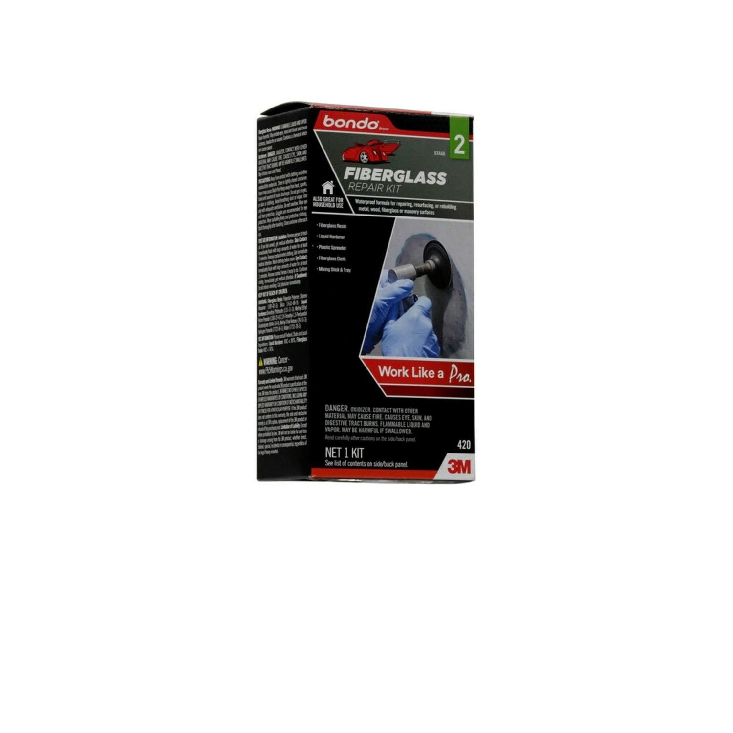 3M 00422 FIBERGLASS REPAIR KIT - RESIN AND CLOTH 1QT