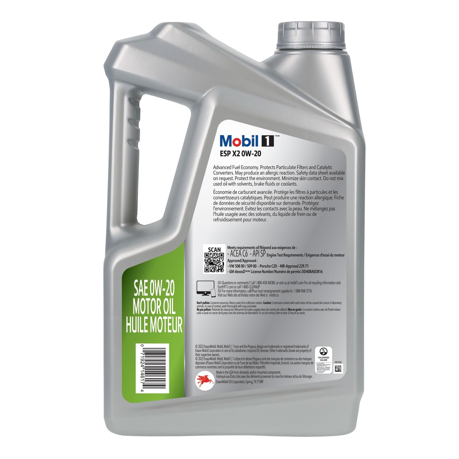 Mobil 1 ESP Standard Full Synthetic Engine Oil 0W-20 5 Quart