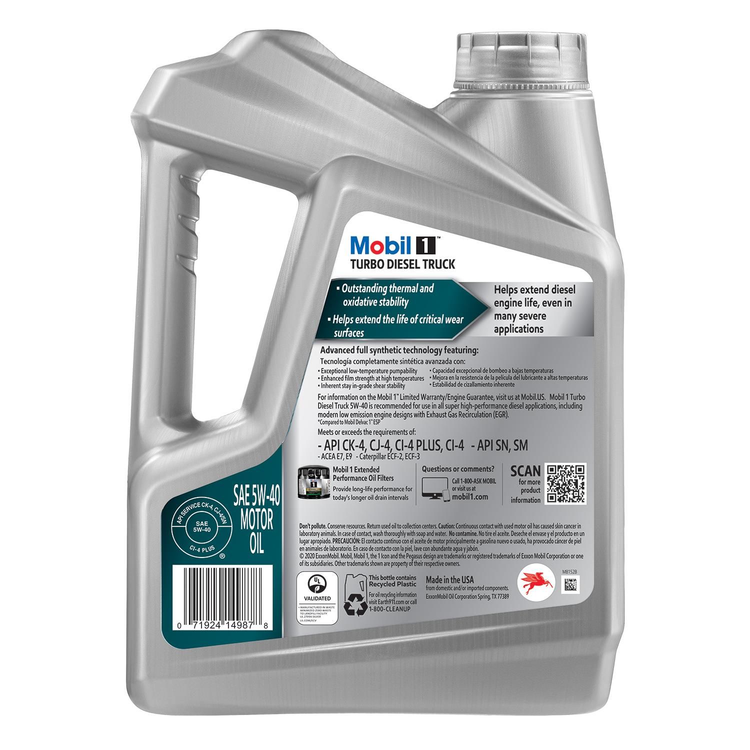 MOBIL Delvac 1300 Aceite lubricante Super SAE 15W-40 1 galon