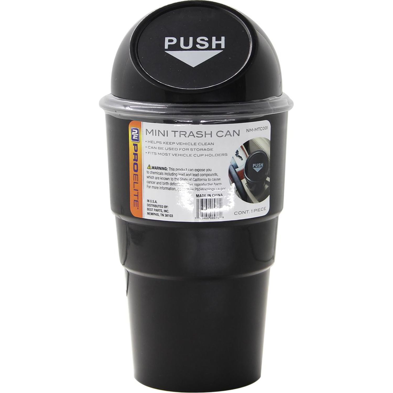 Car Trash Can with Lid,Leak-Proof Automotive Garbage Can with 3