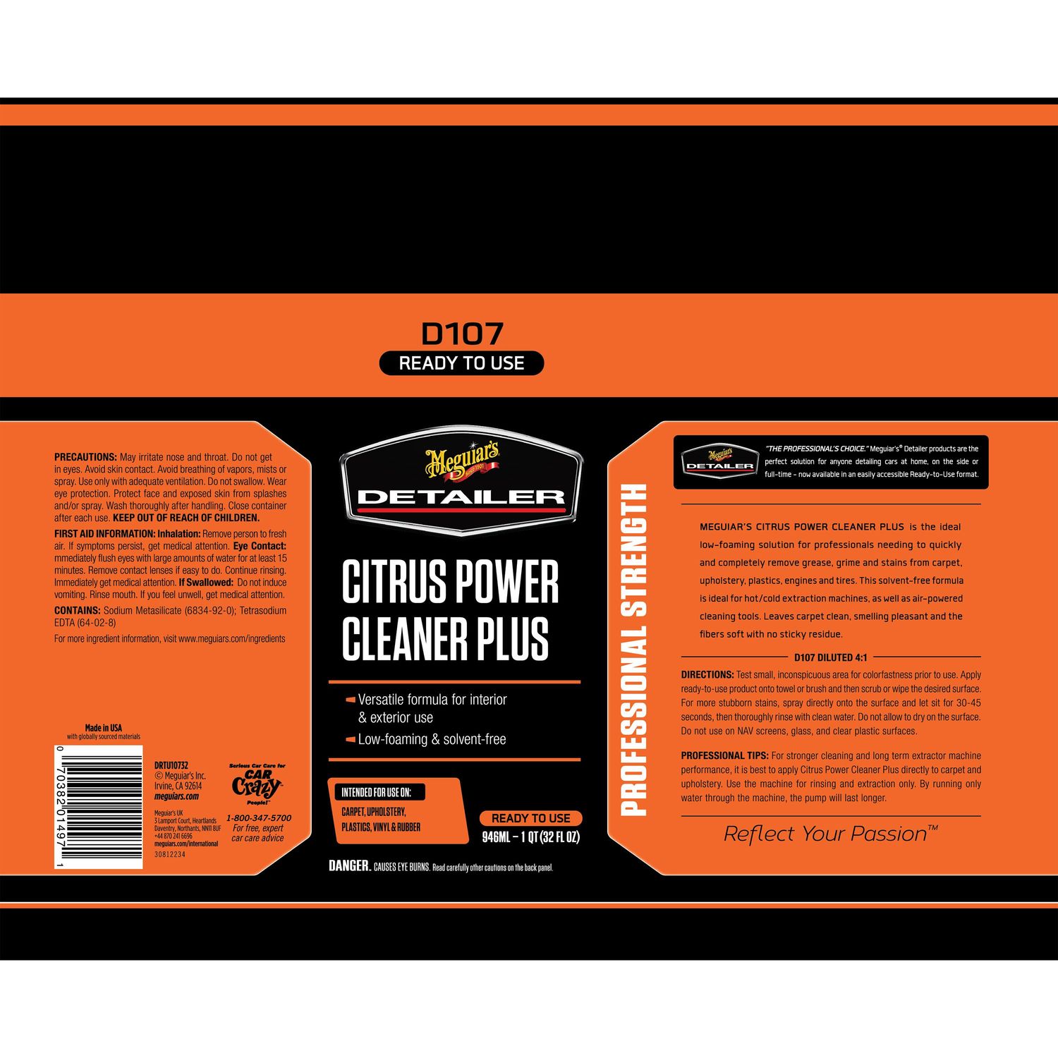 Meguiar's Detailer Citrus Cleaner Power 32oz