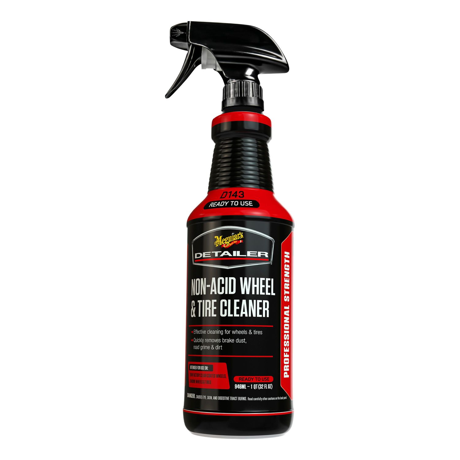 Meguiars Detailer Ready to Use Non-Acid Wheel and Tire Cleaner, 32