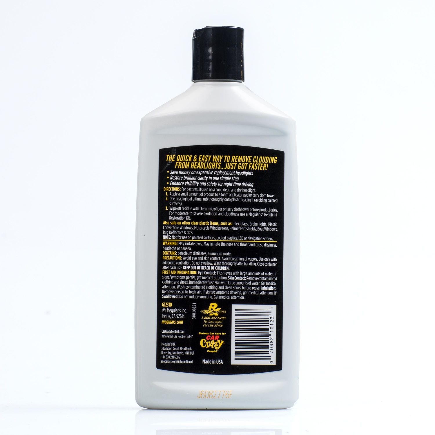 Meguiars PlastX Clear Plastic Cleaner and Polish Liquid 10oz