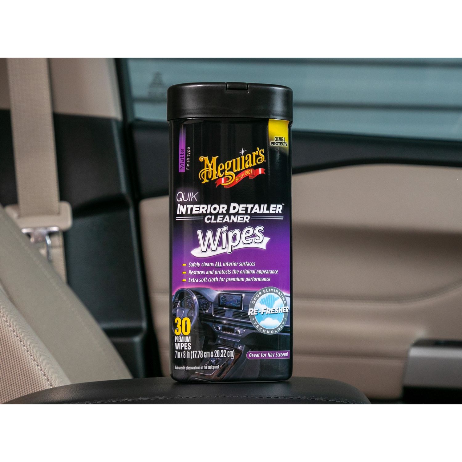 Meguiar's Quik Interior Detailer Cleaner Wipes 25 Count