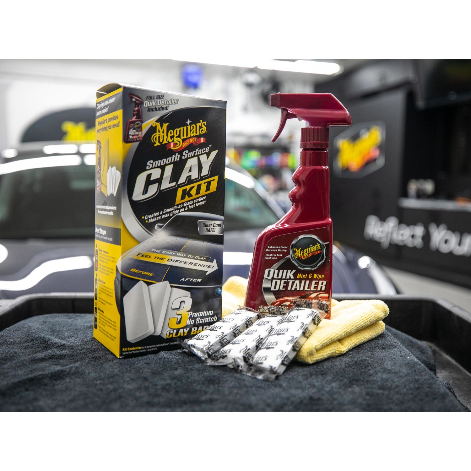  Meguiar's Smooth Surface Clay Kit - Safe and Easy Car