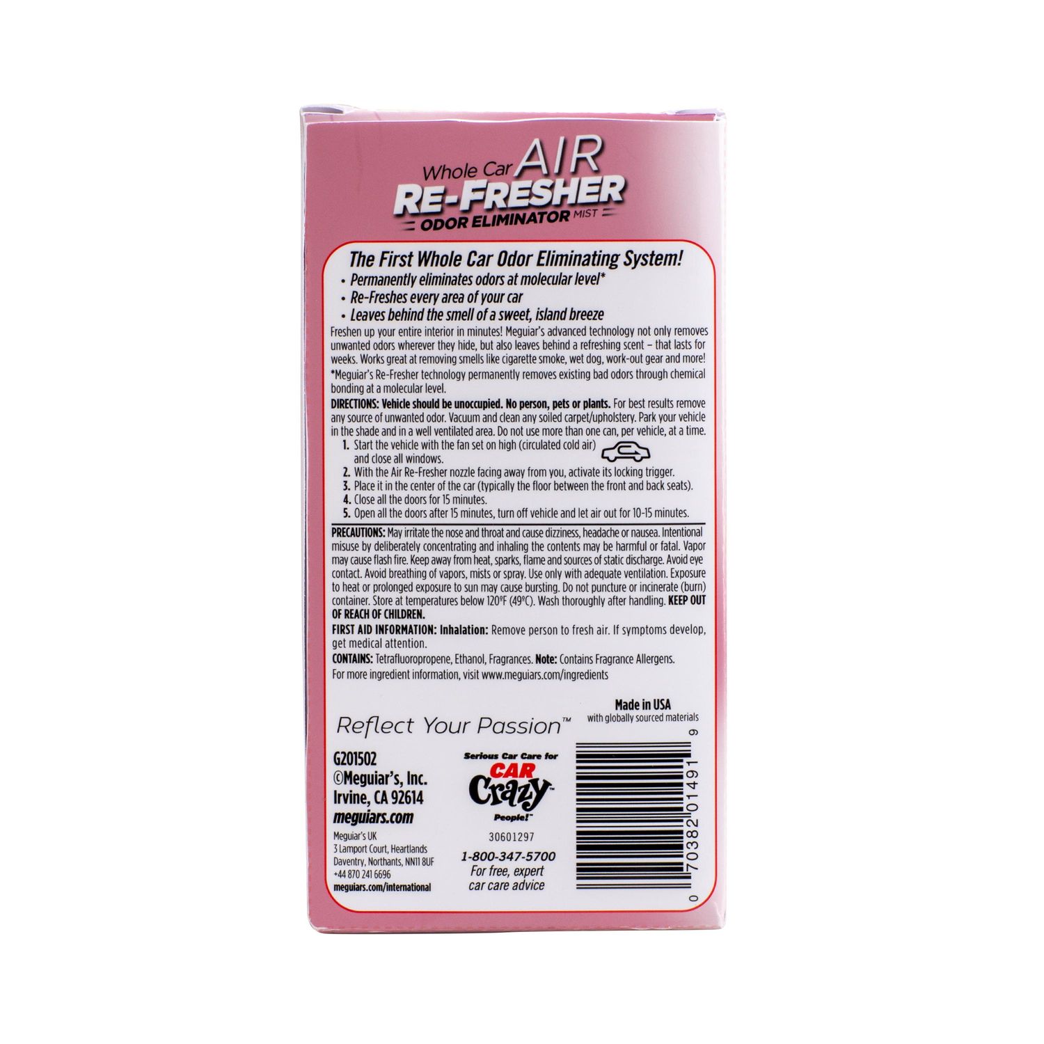Meguiar's Figi Sunset Scent Odor Eliminator Air Freshener 2oz