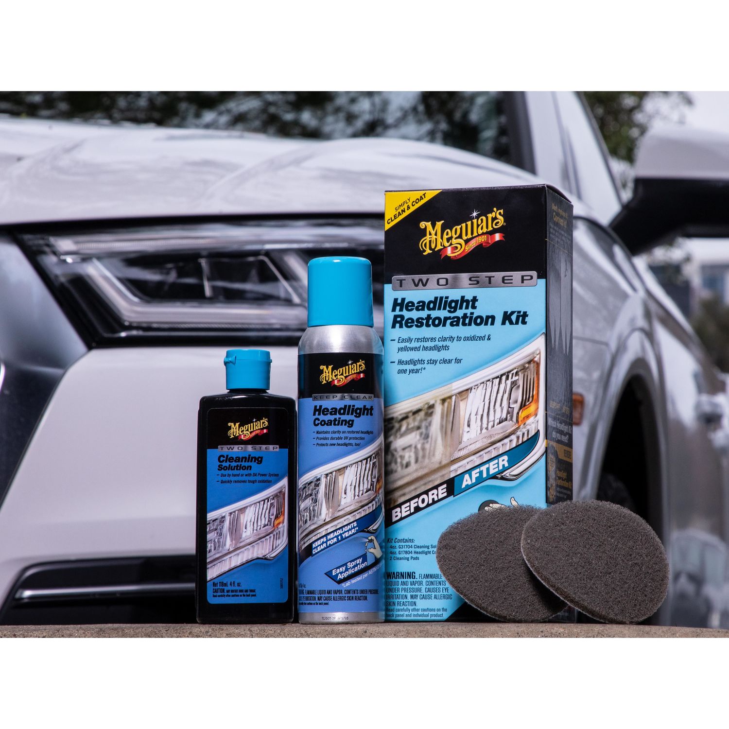 Kit rinnova fanali due fasi, Perfect Clarity Two-Step Headlight Restoration  Kit G2970EU - Meguiars IT