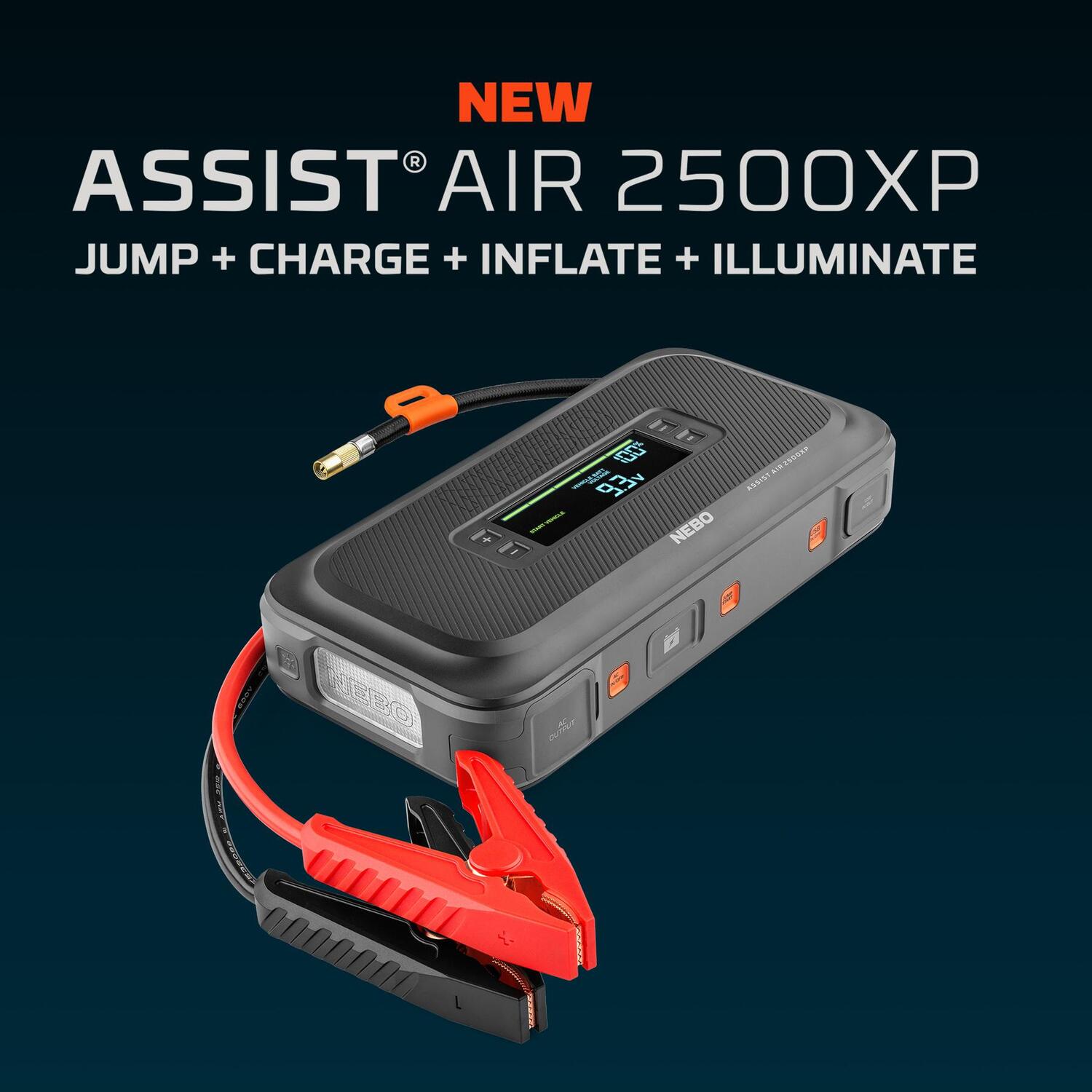 Nebo Assist Air 2500XP+ Jump Starter