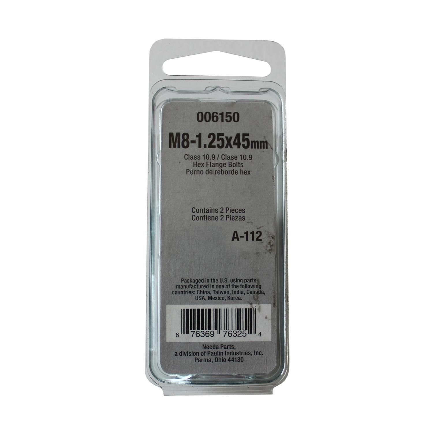 Needa Parts M8-1.25 X 45mm Flange Bolt 2 Piece