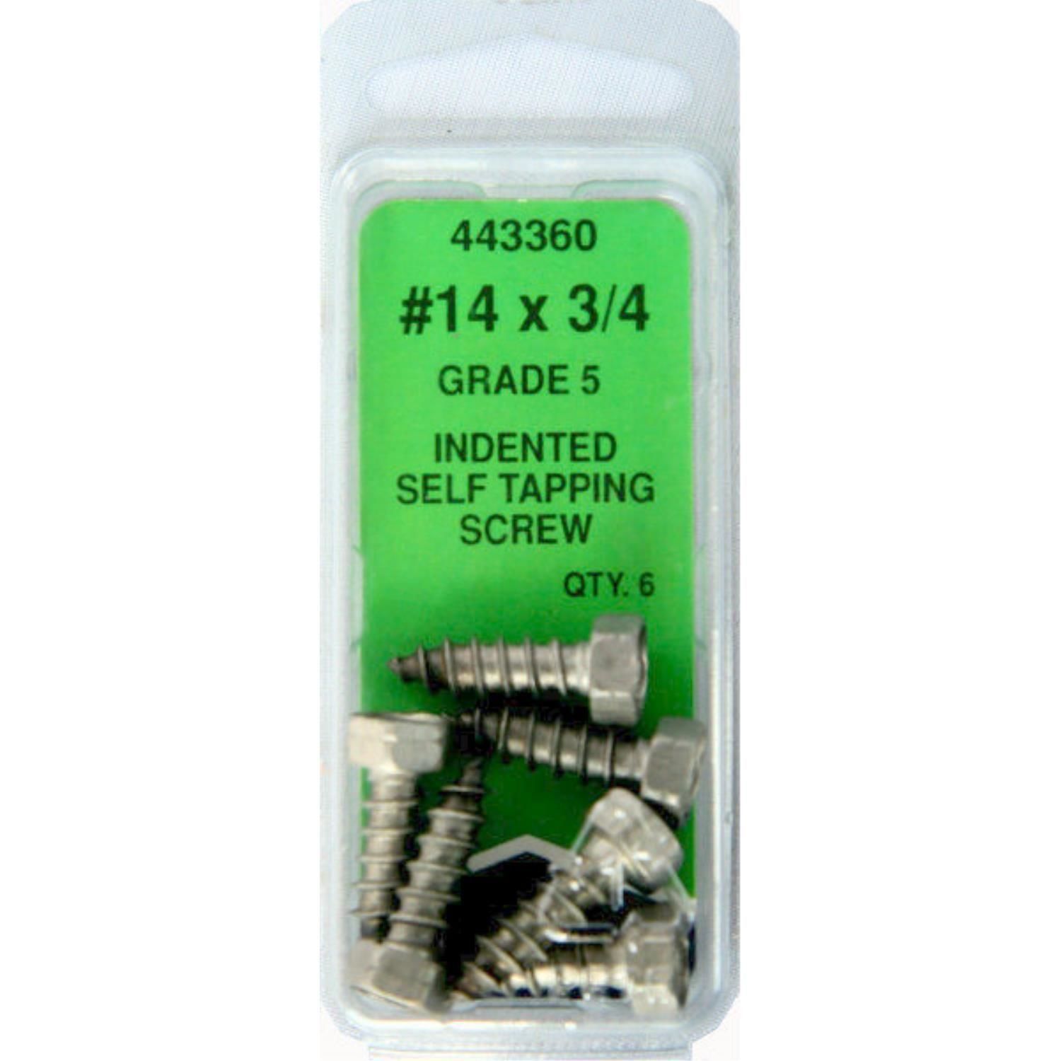 Needa Parts No.14 X 3/4in Indented Self Tapping Screw 6 Piece