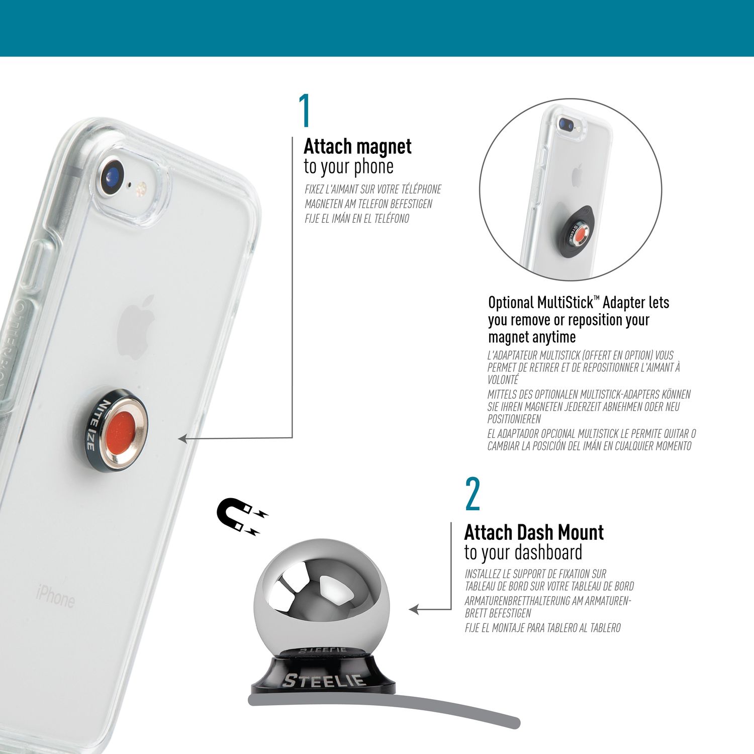 Nite Ize Steelie Dash Mount Kit