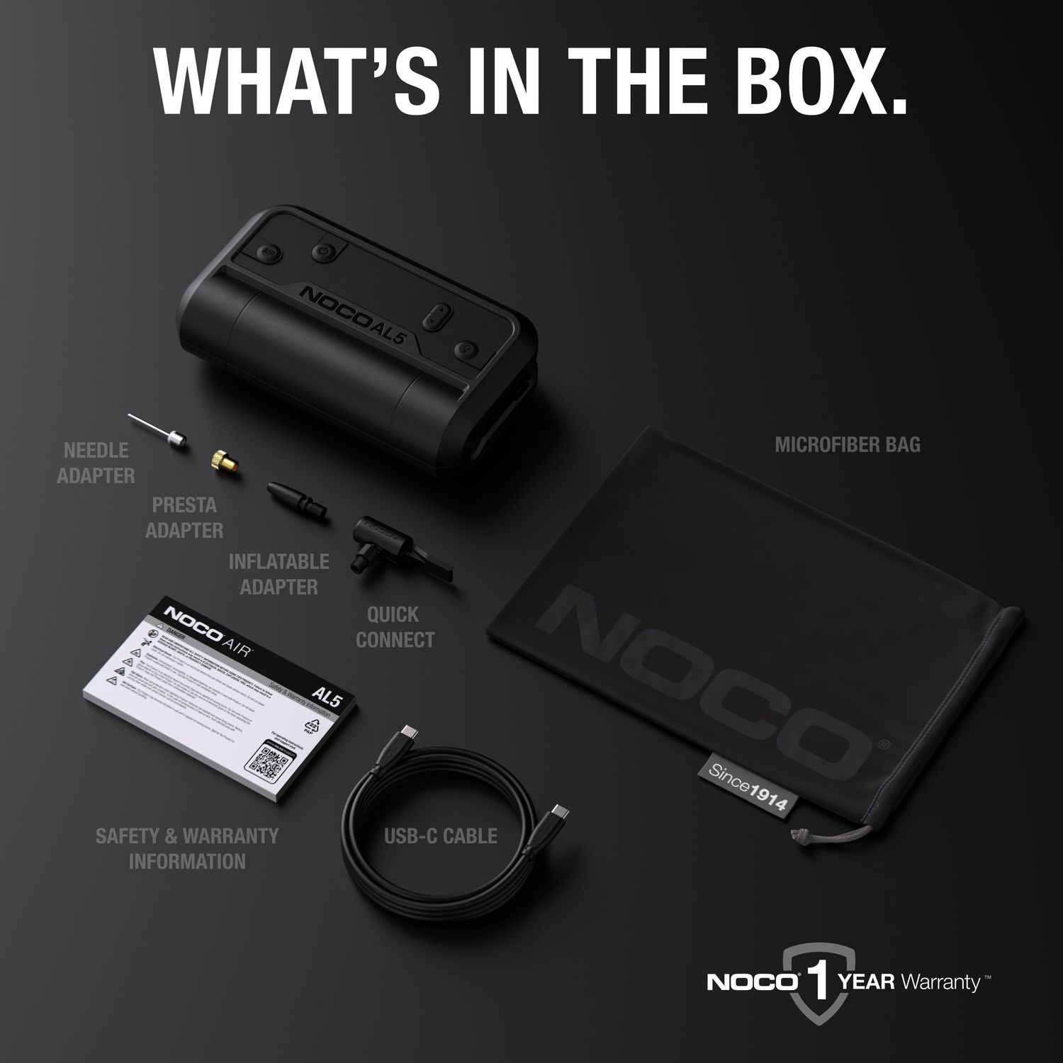NOCO AL5 130 PSI Portable Tire Inflator